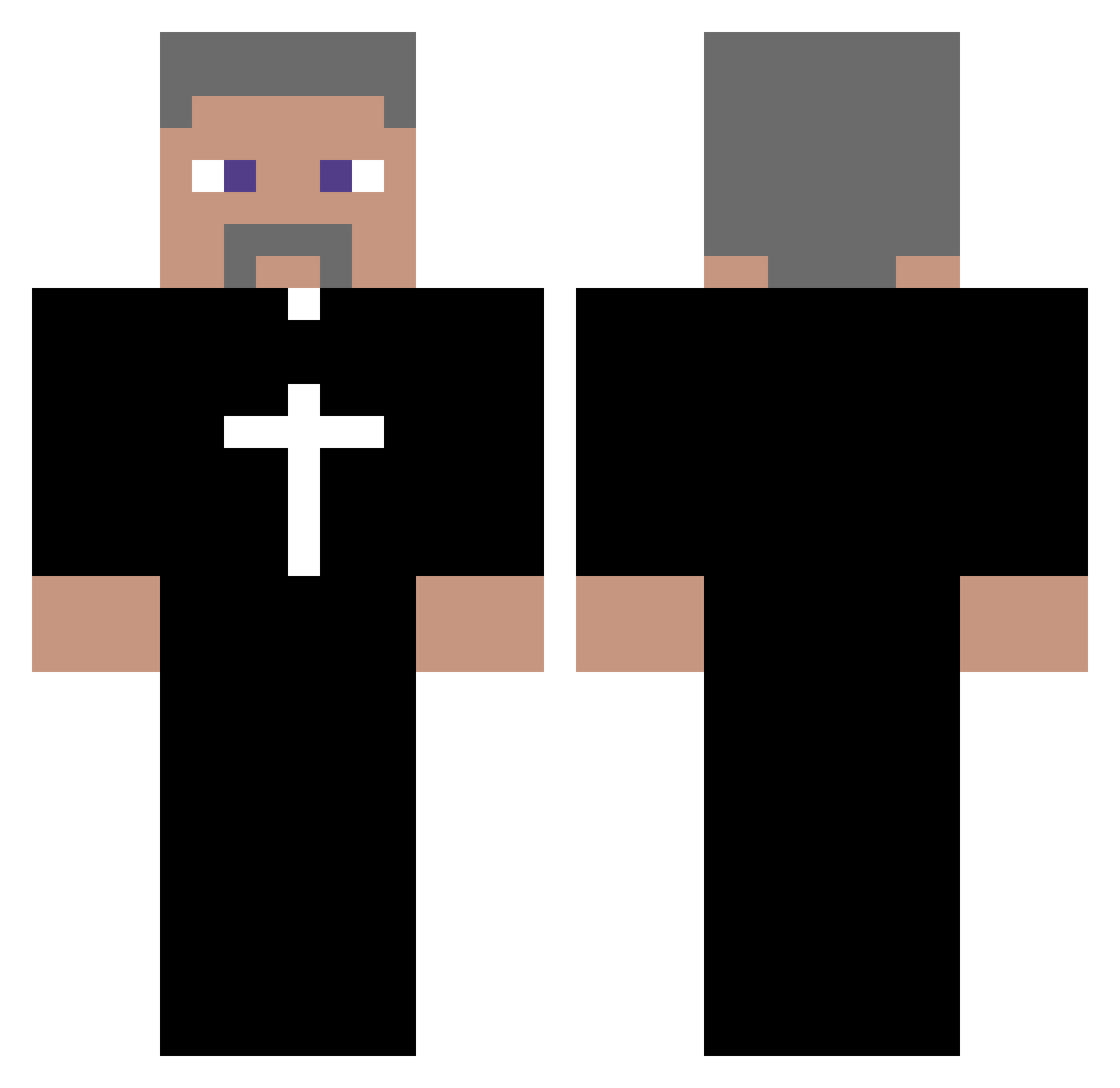 Councilor Minecraft skin, front and back view