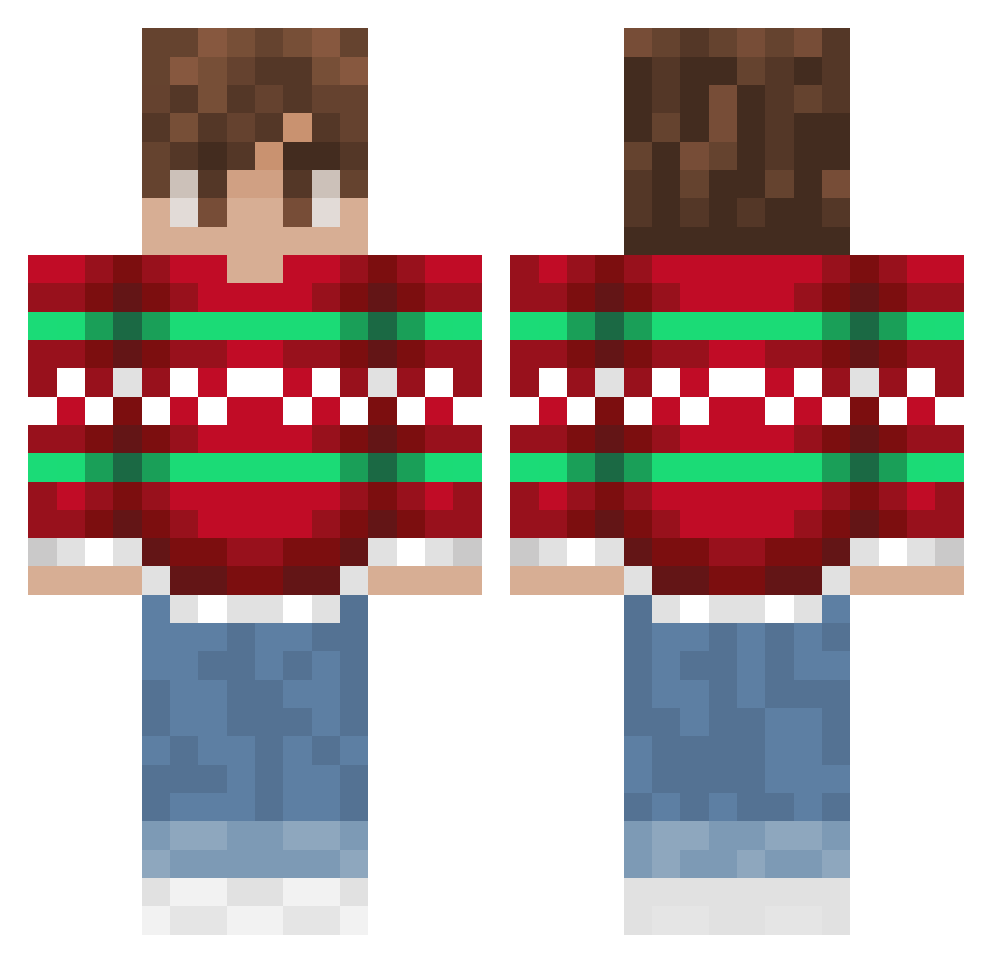 VitoG12 Minecraft skin, front and back view