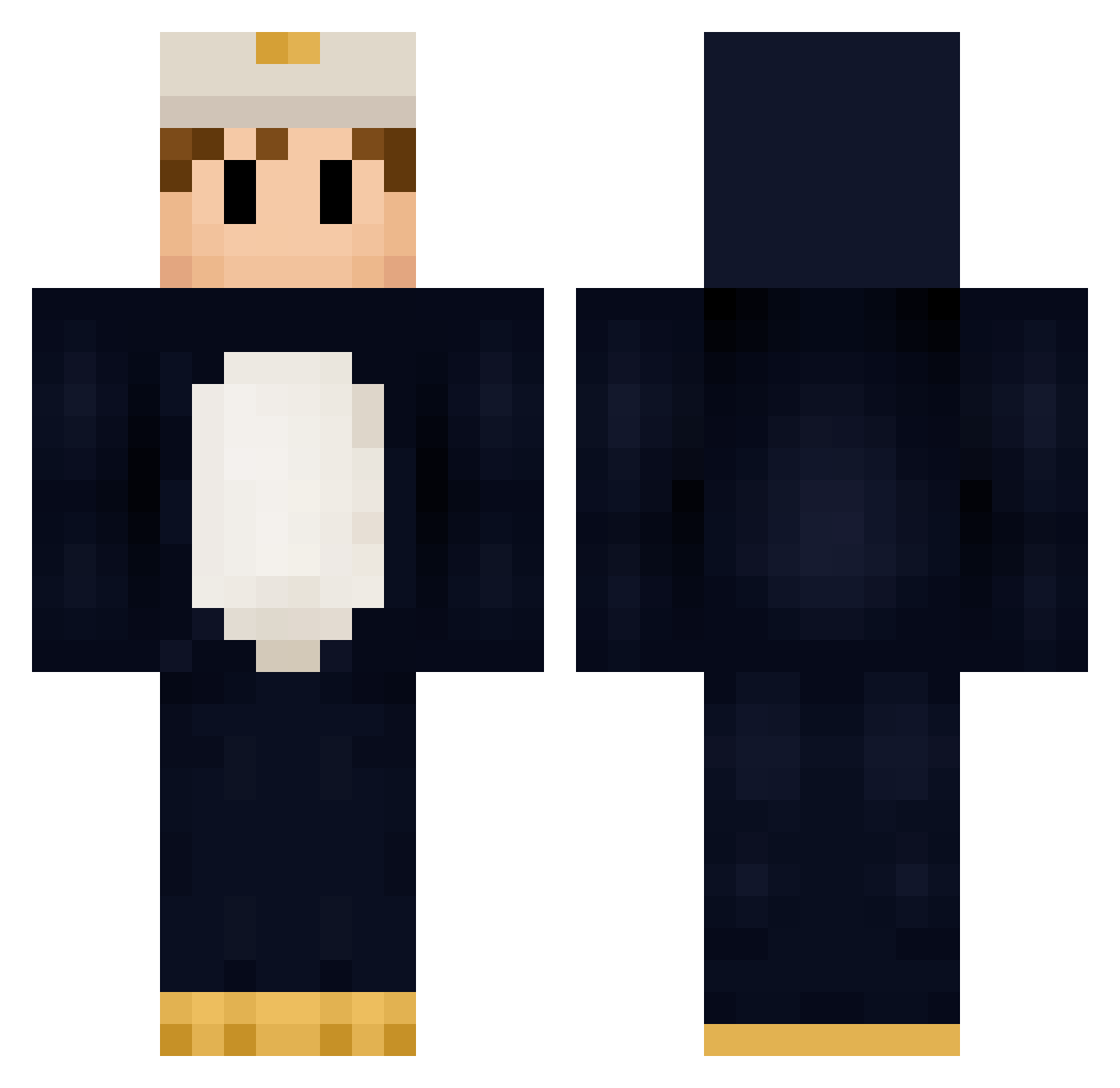 Primogenitor Minecraft skin, front and back view