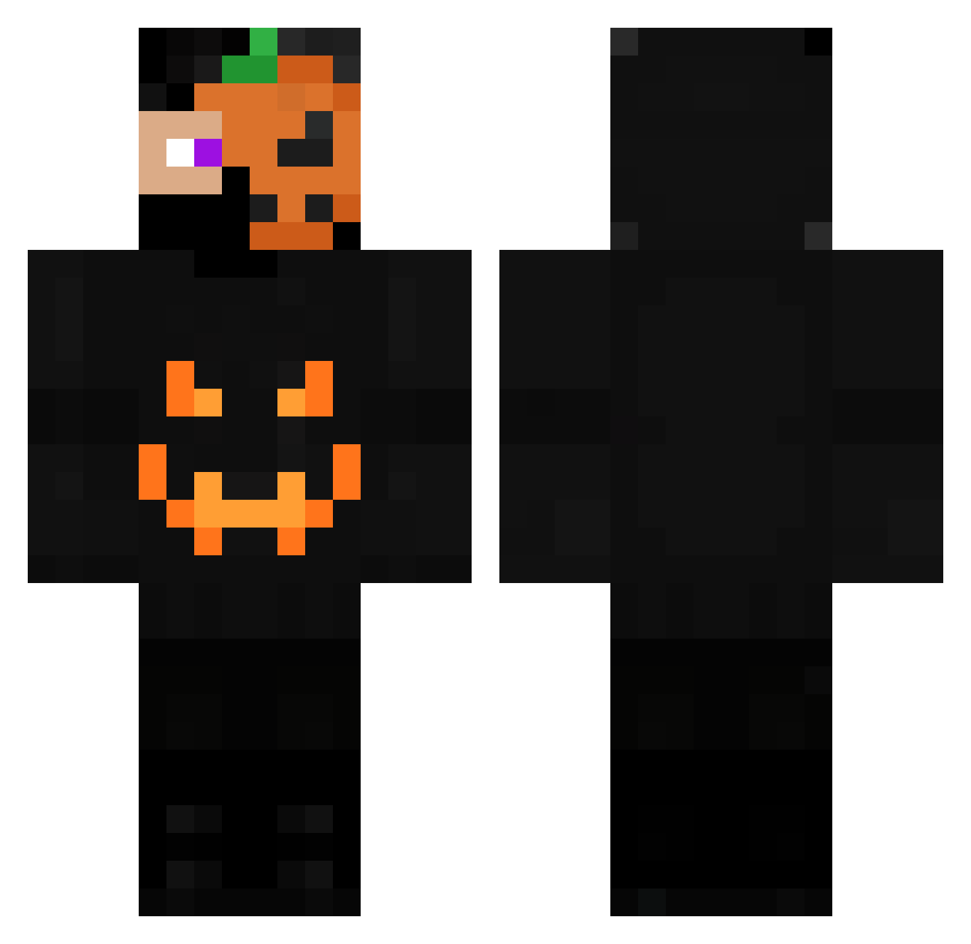 puntocum Minecraft skin, front and back view