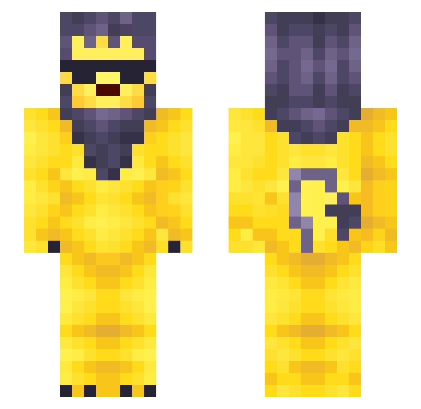 fcbiegirlhunter Minecraft skin, front and back view