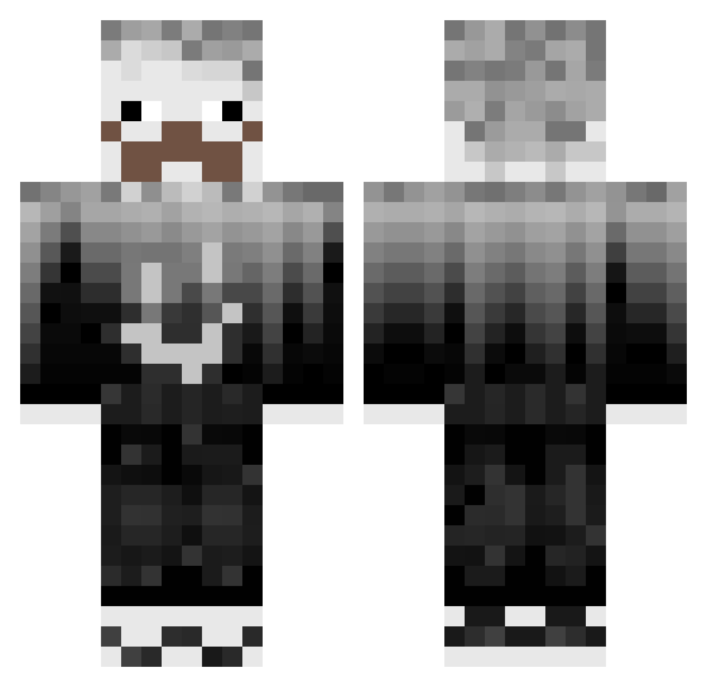 quainter Minecraft skin, front and back view