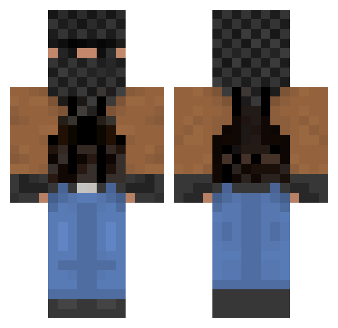 Deedaszz_ Minecraft skin, front and back view