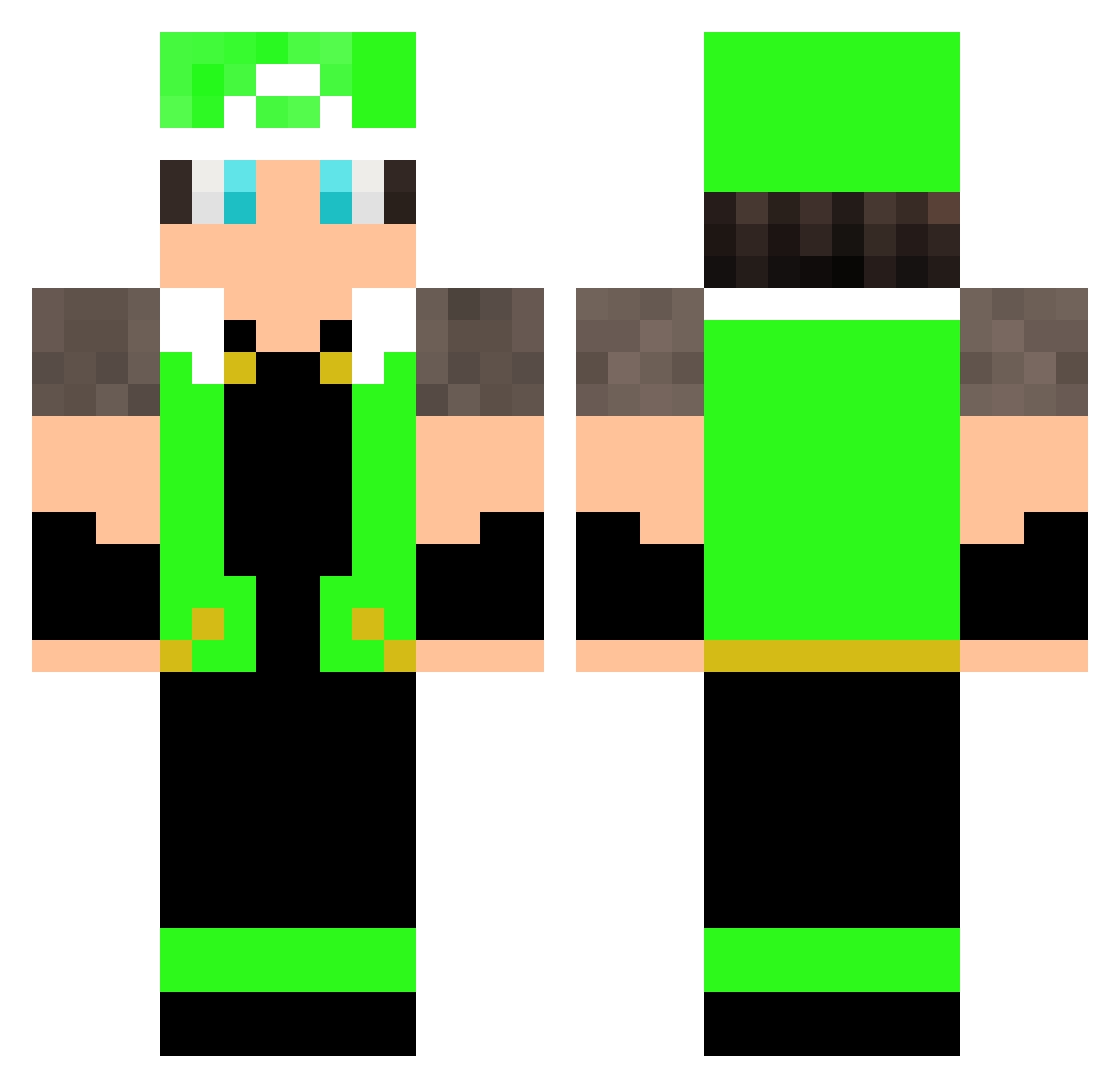 lawlawz Minecraft skin, front and back view