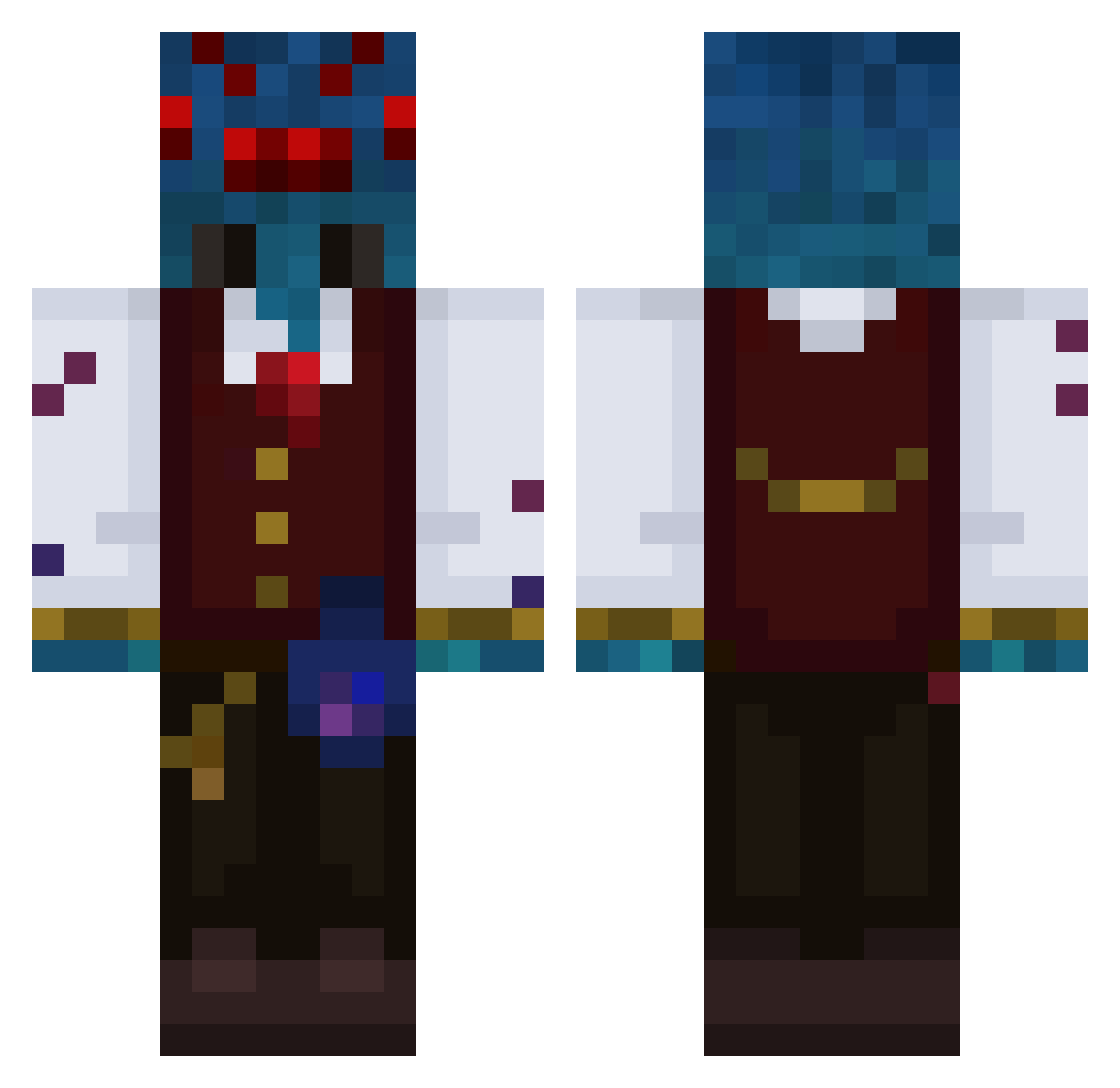 BlackSpider_2410 Minecraft skin, front and back view