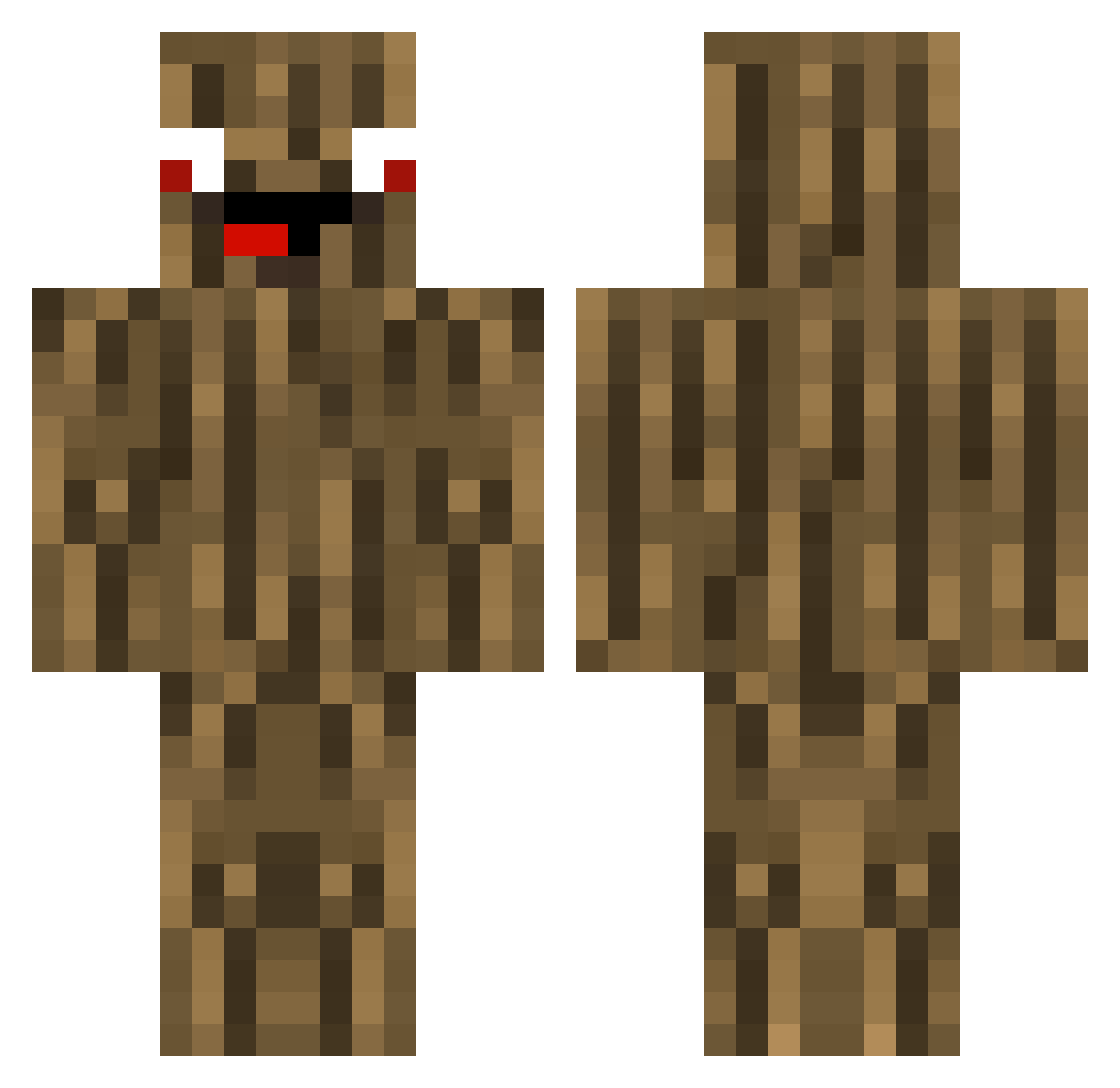 Omaaaaaaaaaaaaaa Minecraft skin, front and back view
