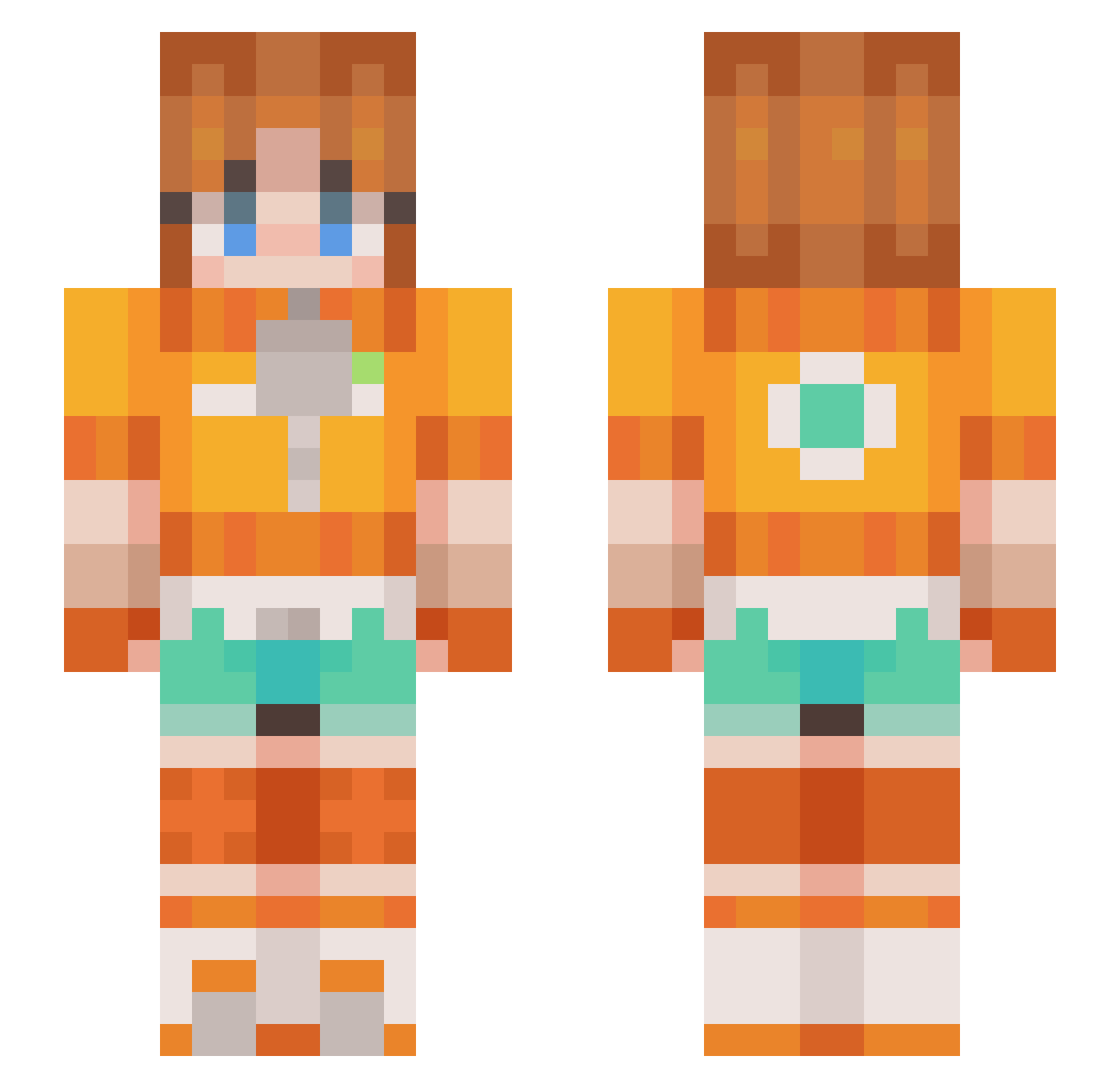 RechterWinkel Minecraft skin, front and back view
