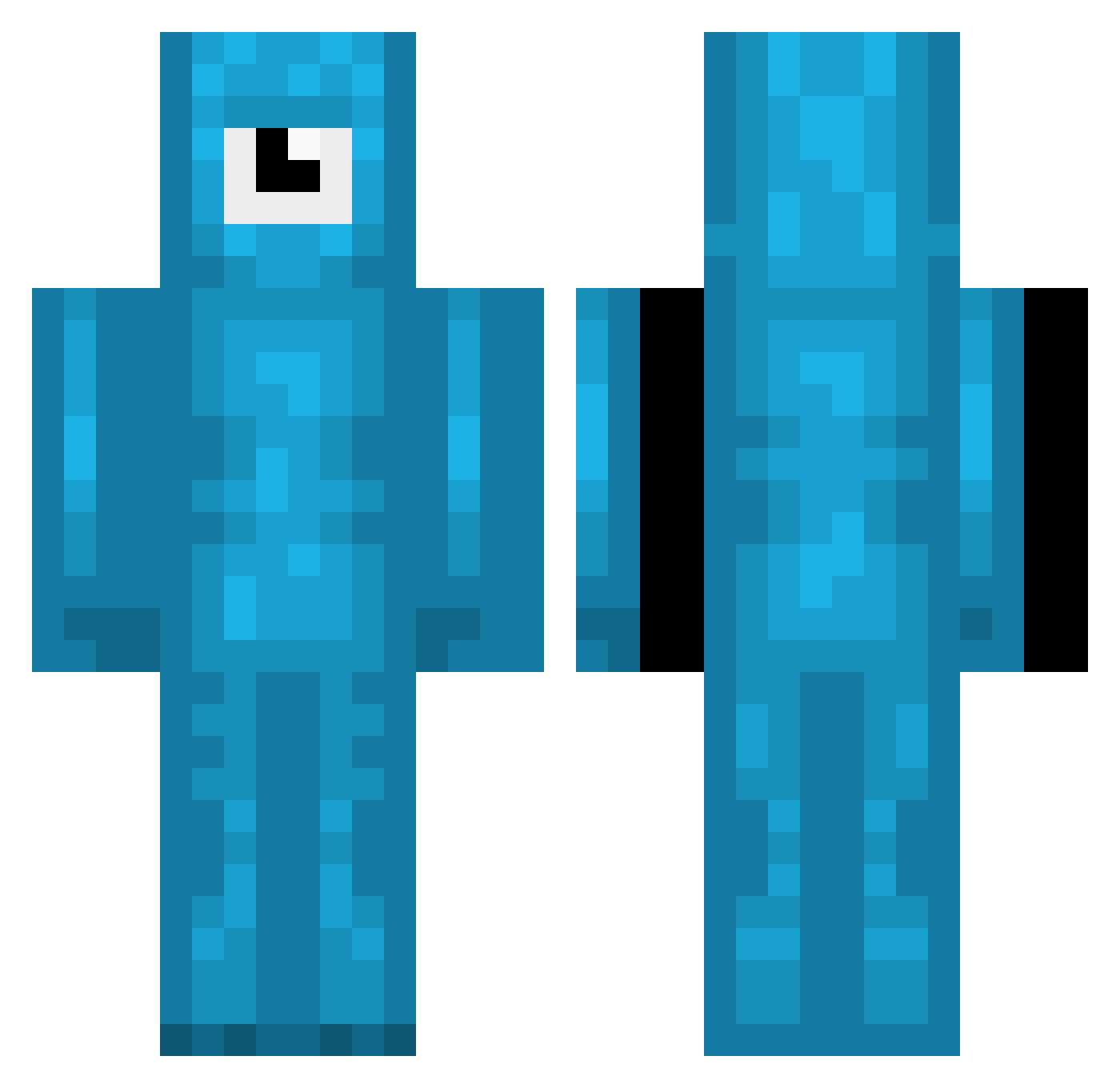 syncwasher Minecraft skin, front and back view