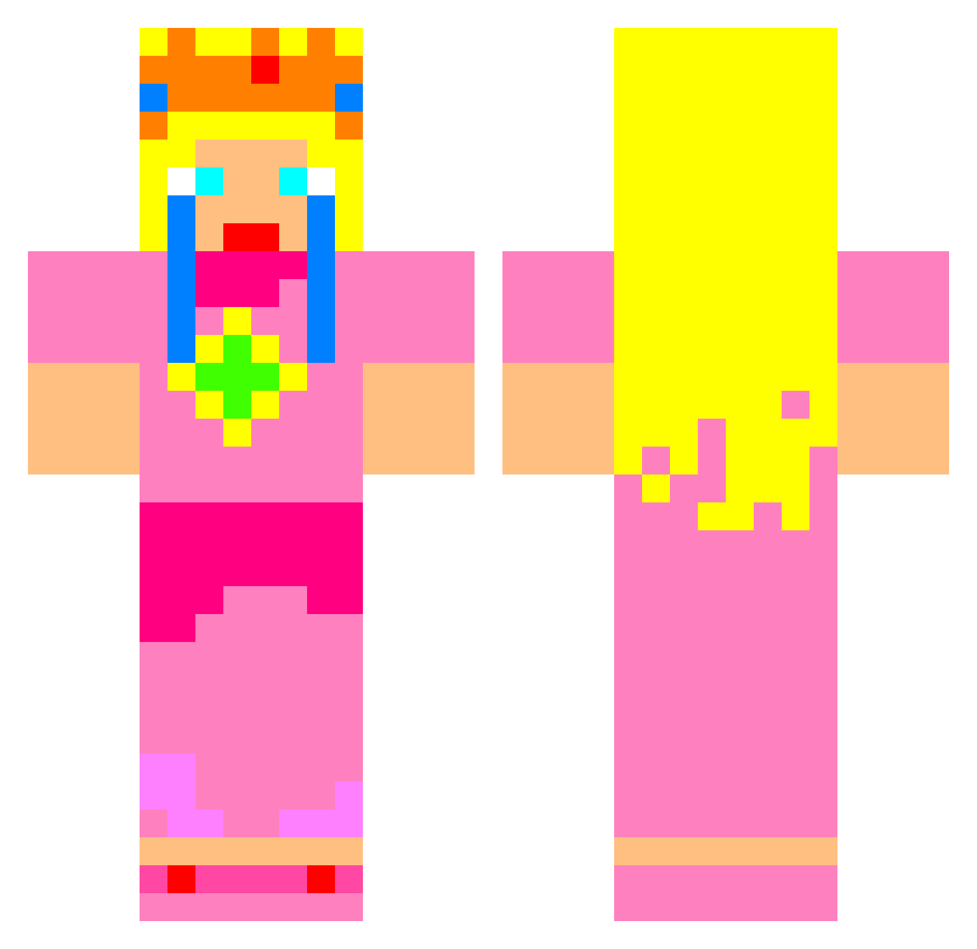 KANGWON7 Minecraft skin, front and back view