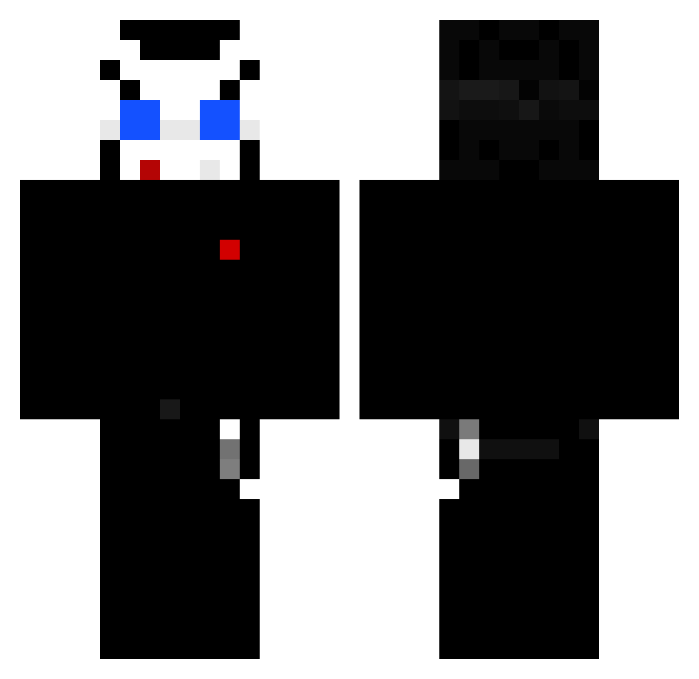 NSpector16 Minecraft skin, front and back view