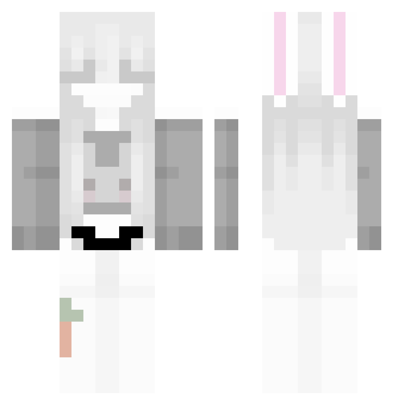 __Kitka Minecraft skin, front and back view