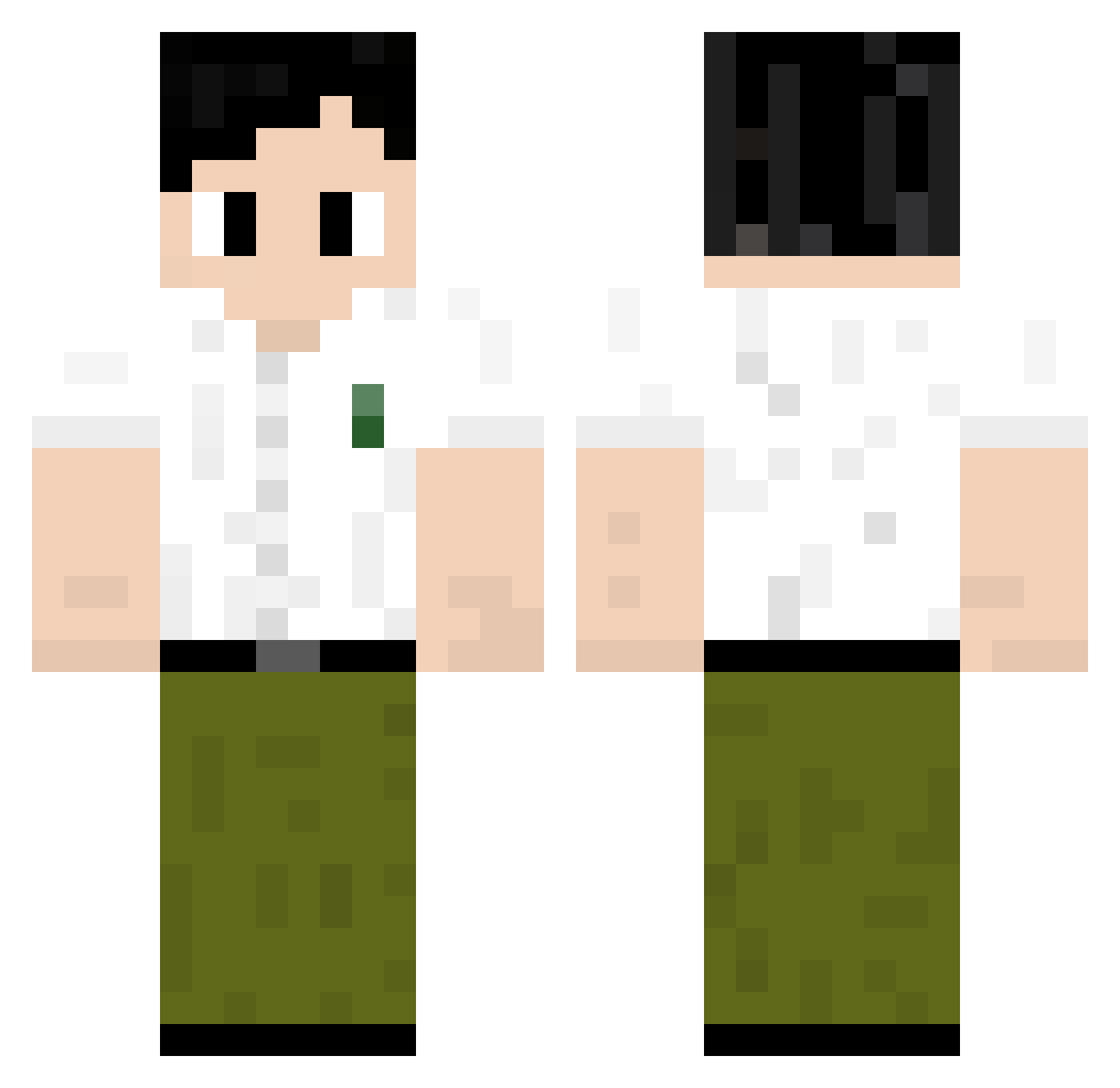 MrC0bble Minecraft skin, front and back view
