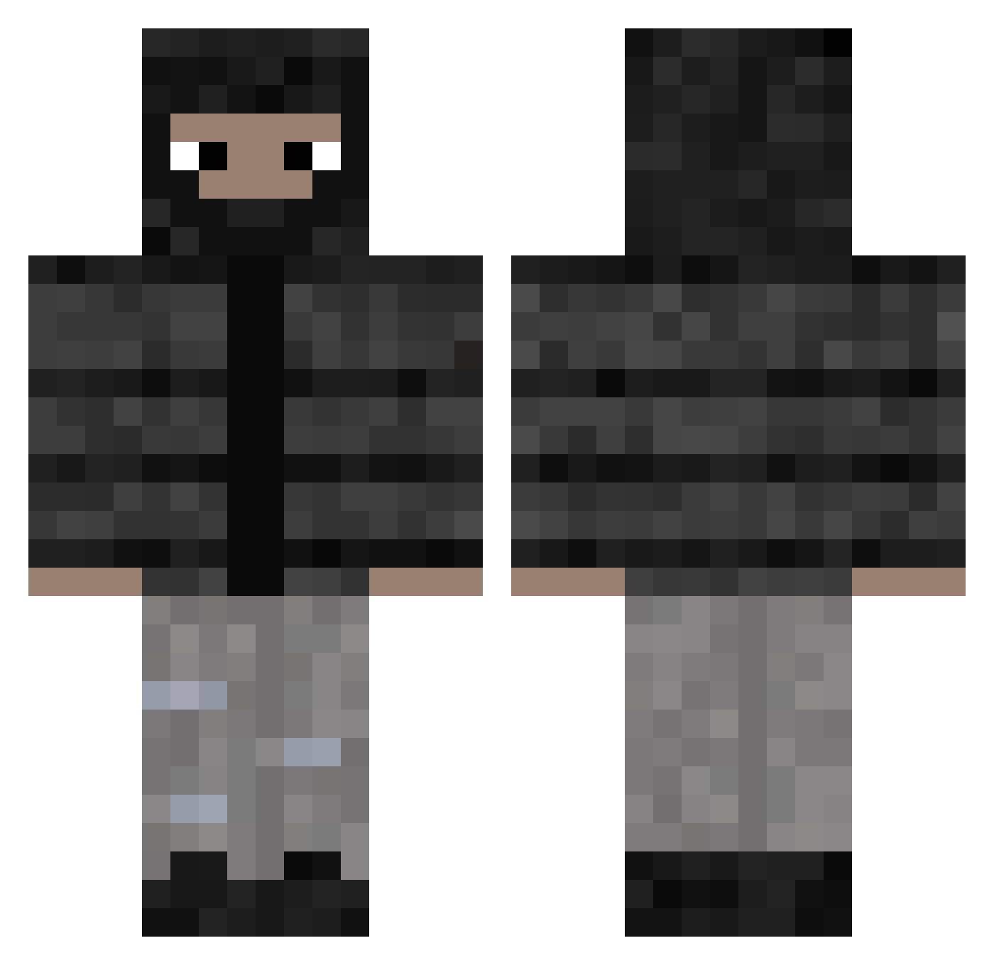 DUKESRCL81 Minecraft skin, front and back view