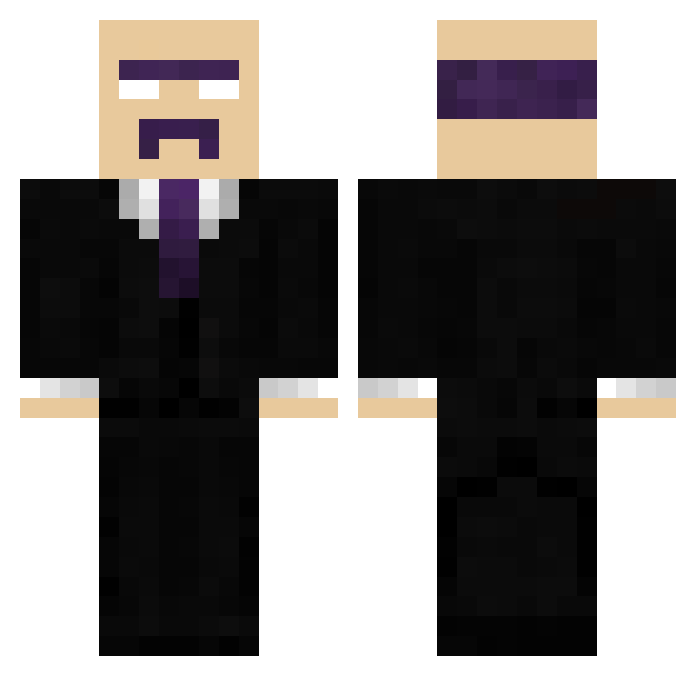 BestInIndia Minecraft skin, front and back view