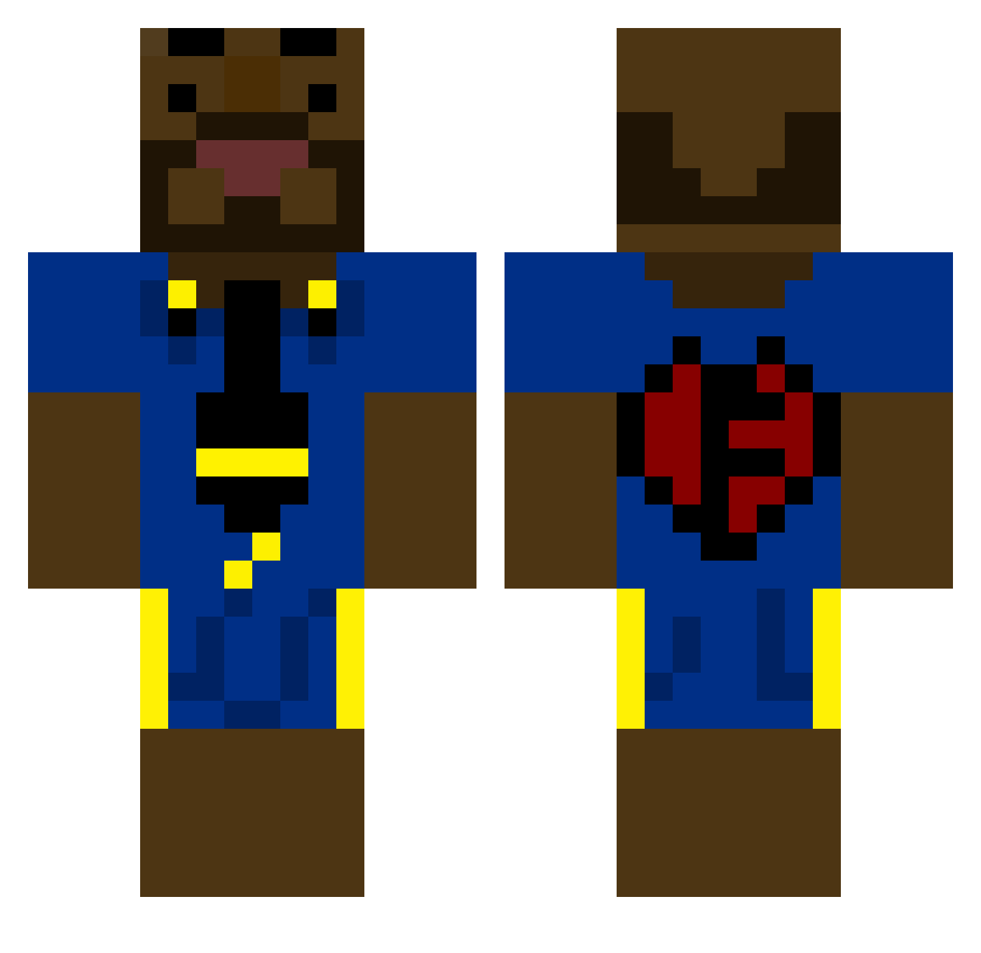 ANTHONYFR7048 Minecraft skin, front and back view