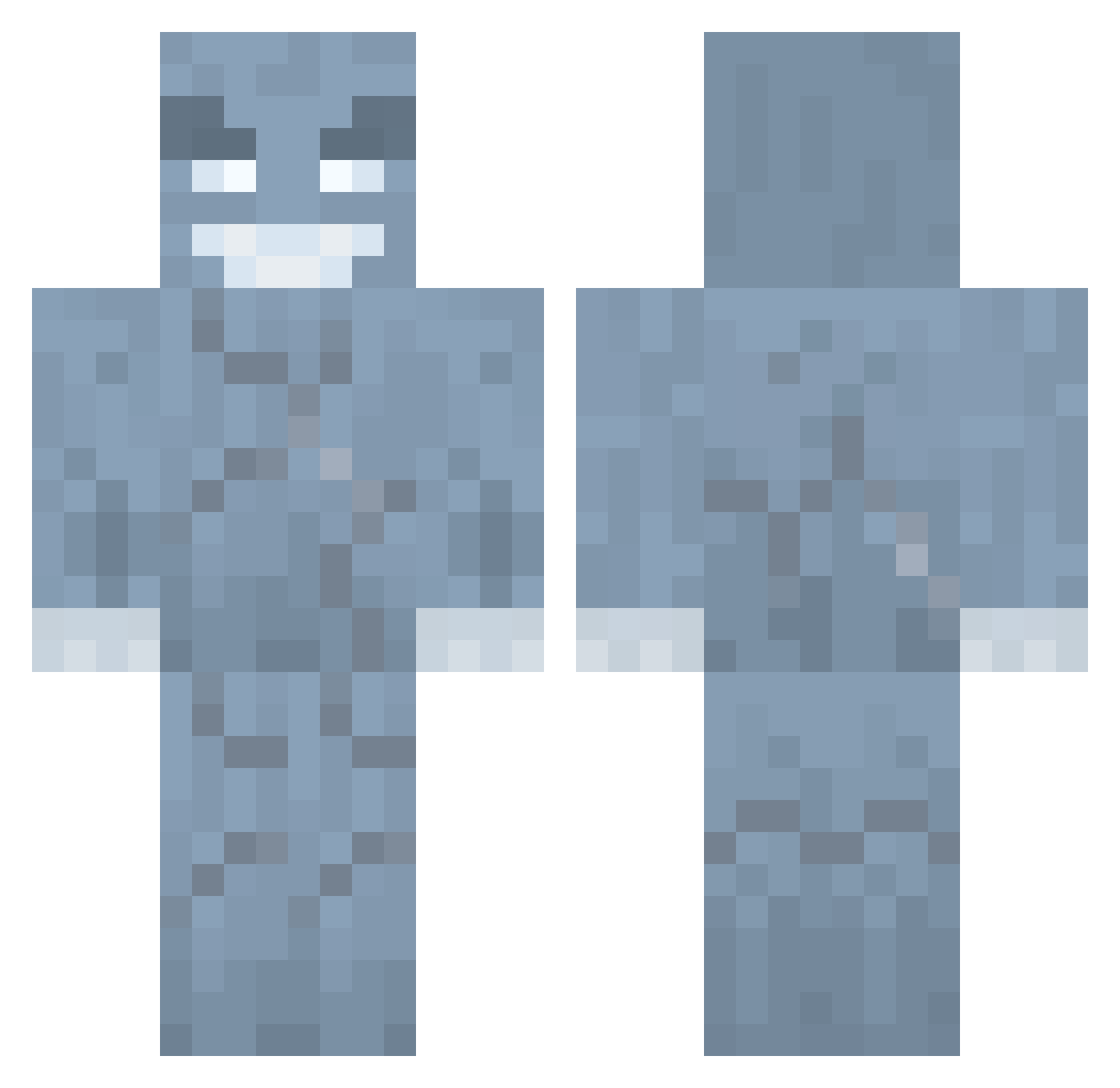 DarkVexy Minecraft skin, front and back view