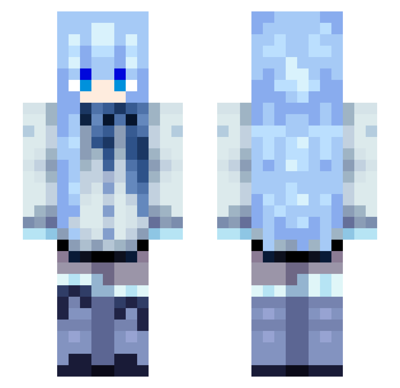 MamiFayt Minecraft skin, front and back view