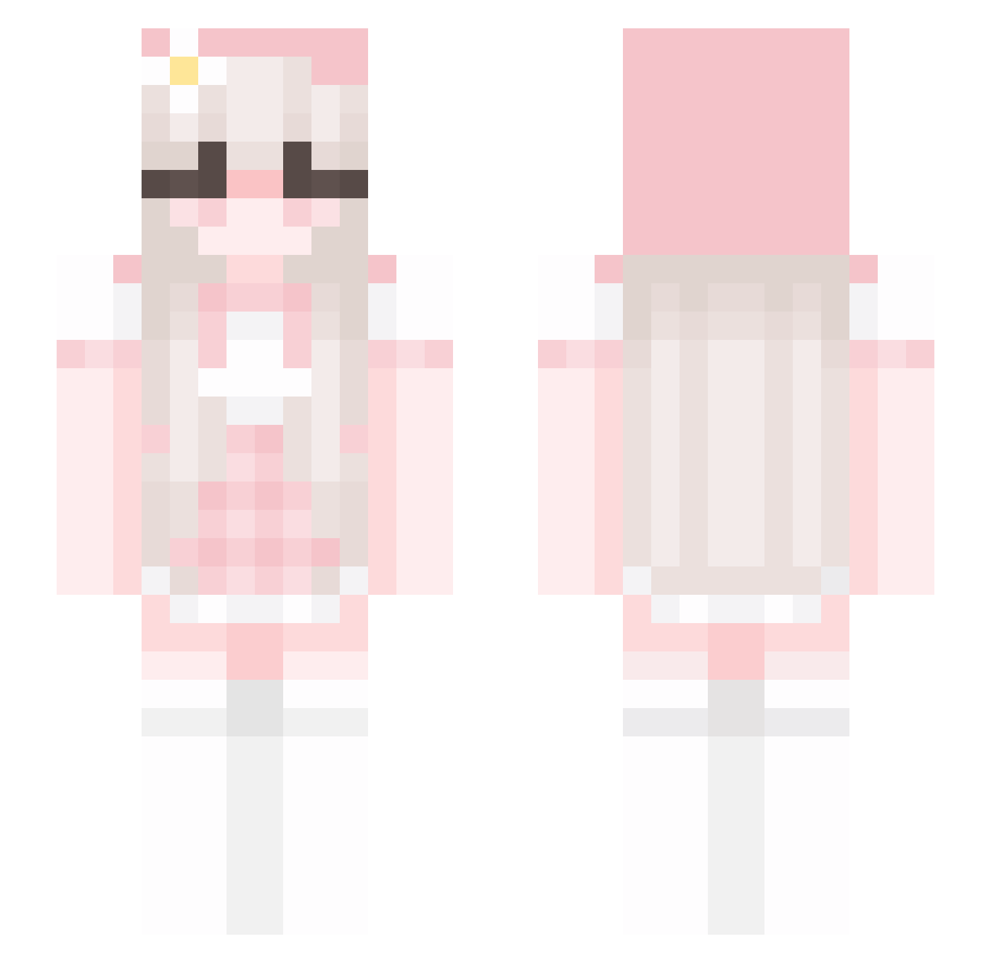 valentinehime Minecraft skin, front and back view