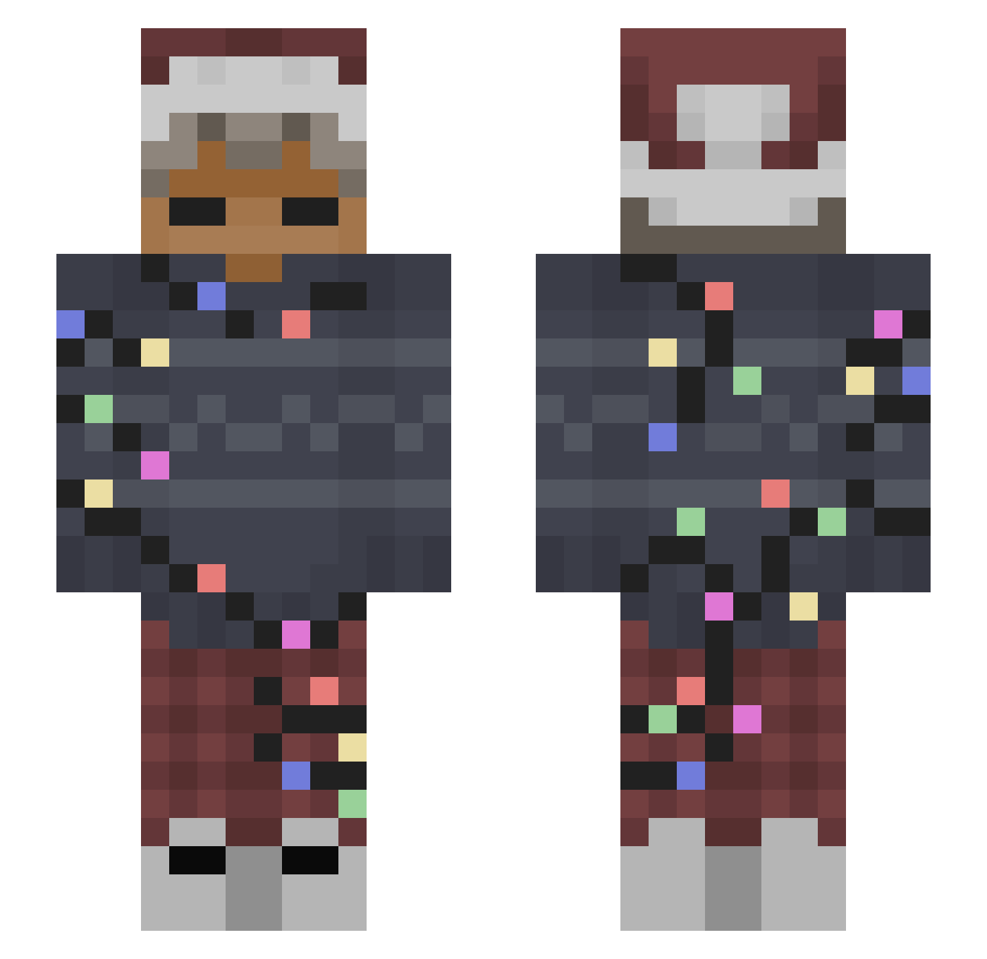 Acetech_ Minecraft skin, front and back view