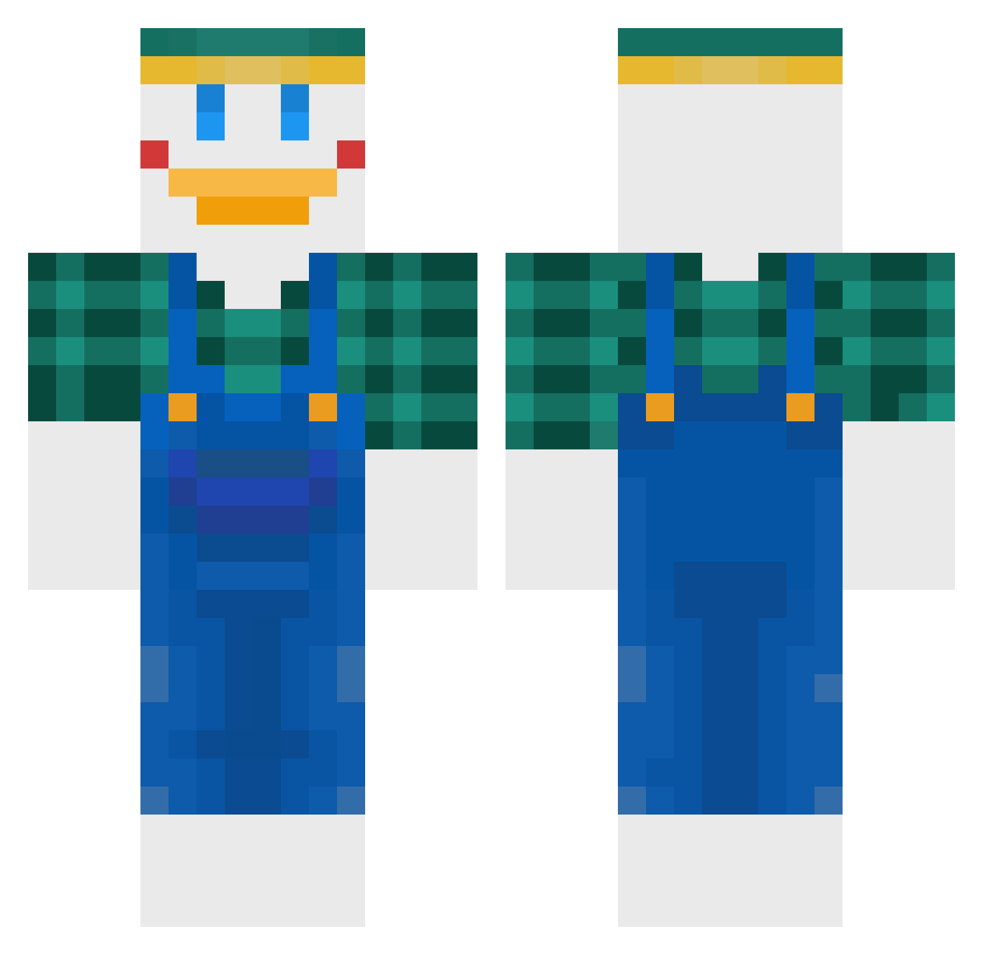 Doq4ns Minecraft skin, front and back view
