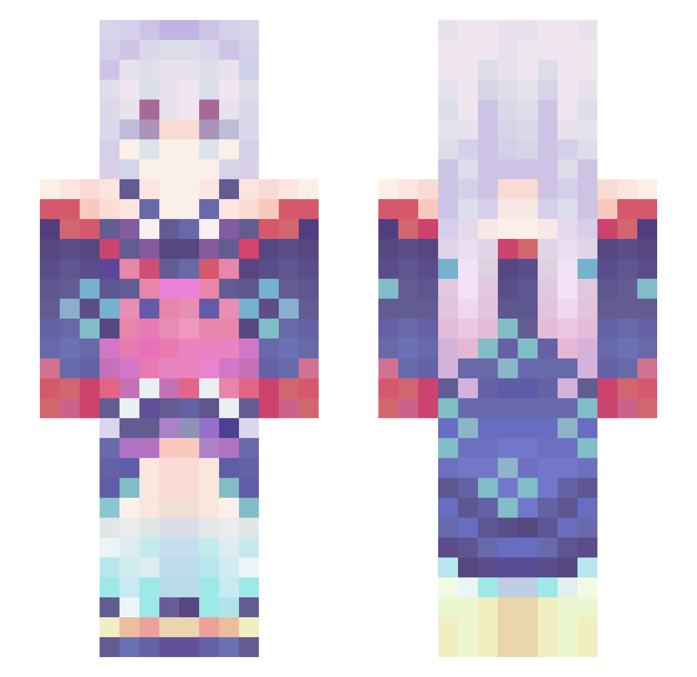 UesugiiErii Minecraft skin, front and back view