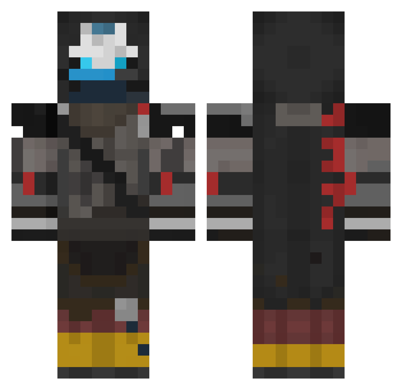 alimamabom Minecraft skin, front and back view
