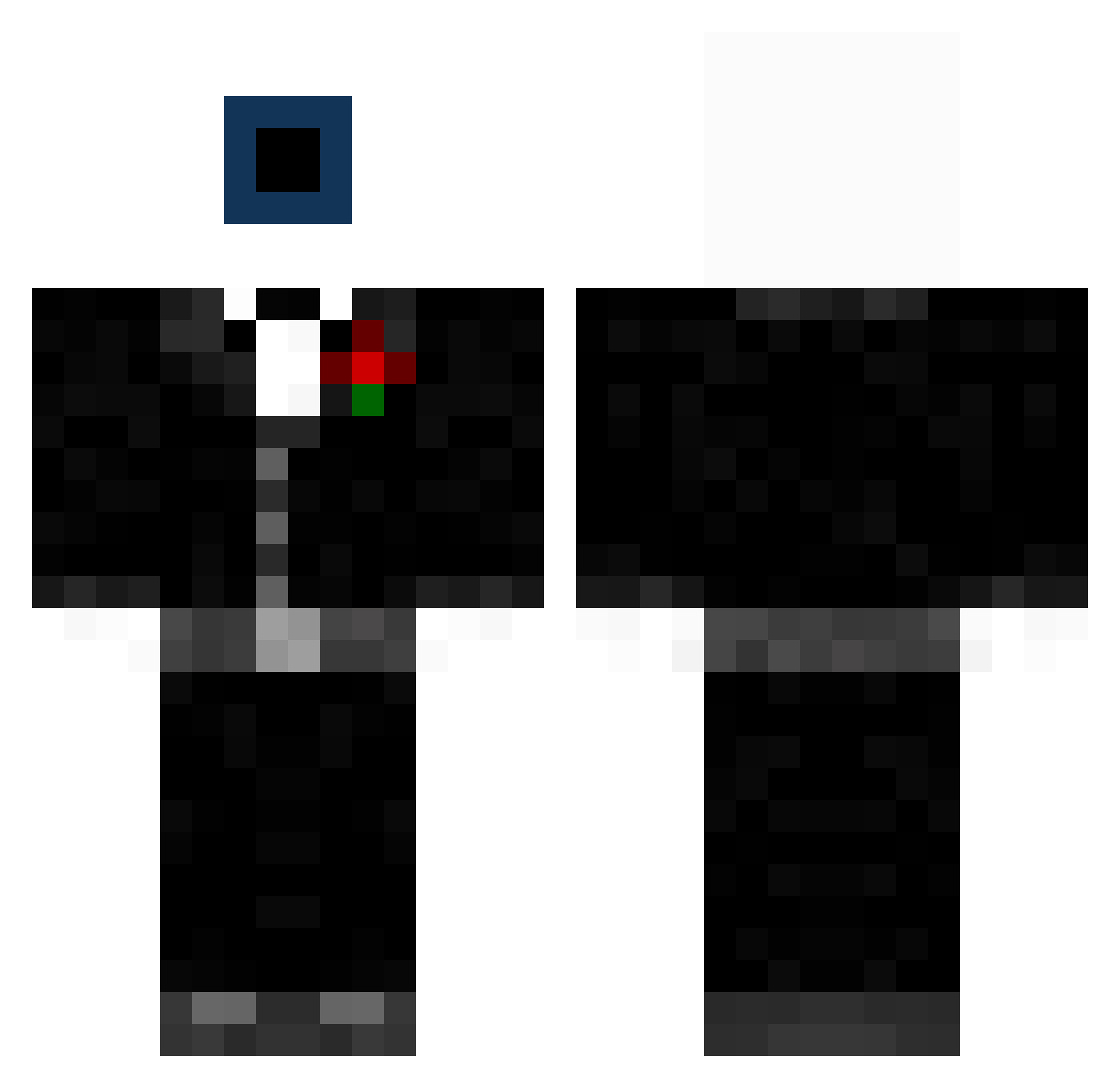unthinkableness Minecraft skin, front and back view