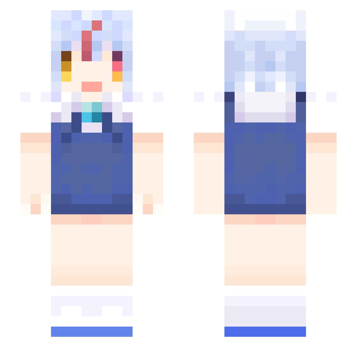 Uin_0714 Minecraft skin, front and back view