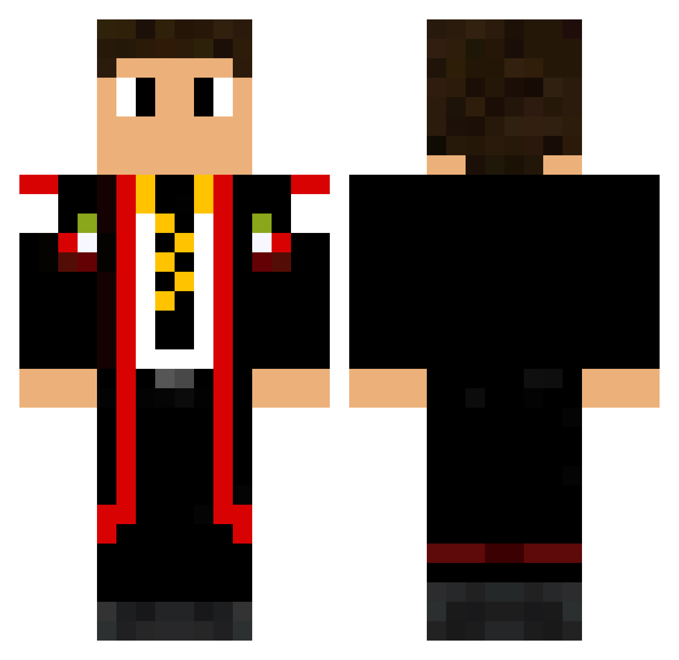 GUZIN0987 Minecraft skin, front and back view