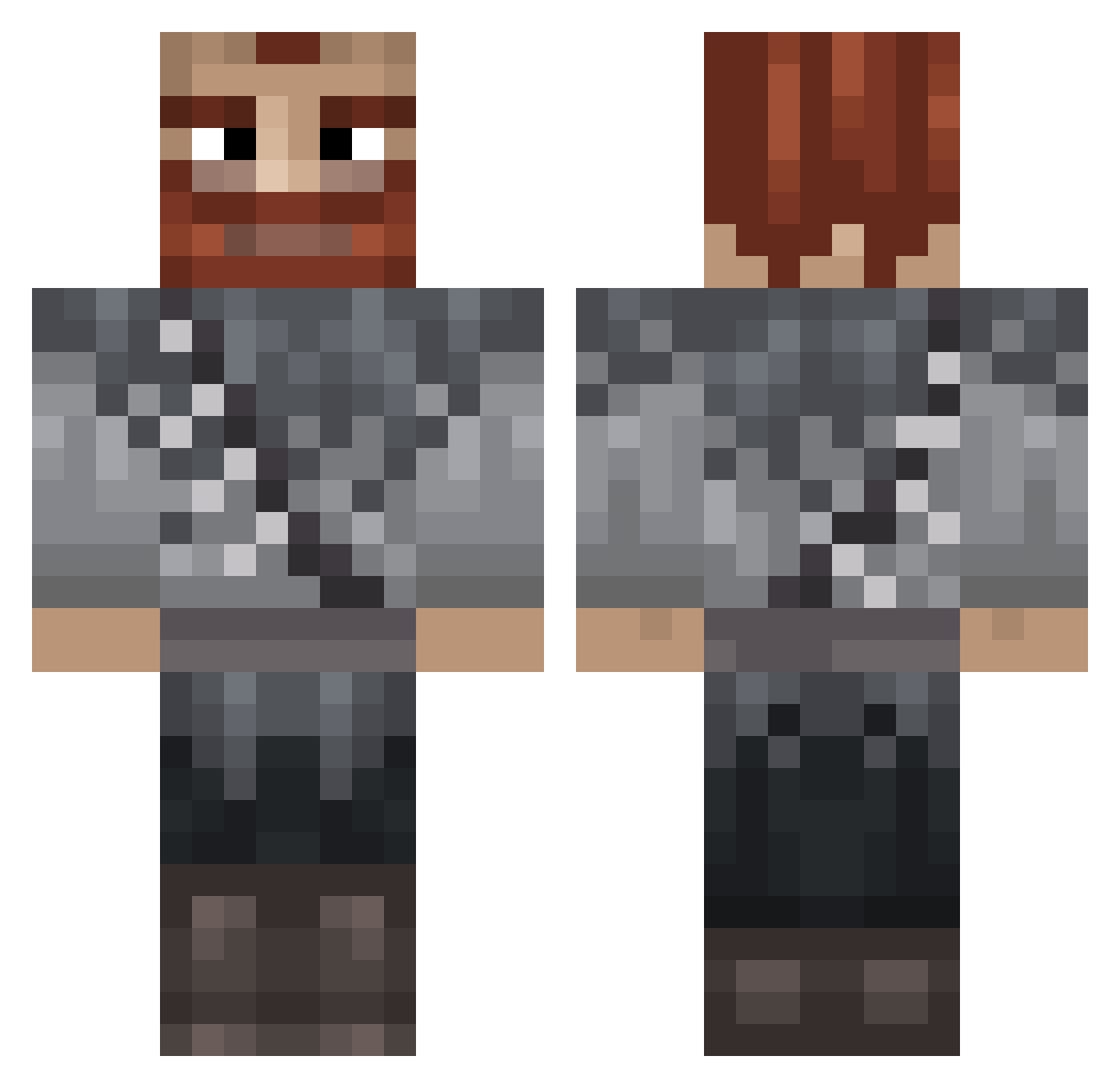 jenkumruntz Minecraft skin, front and back view