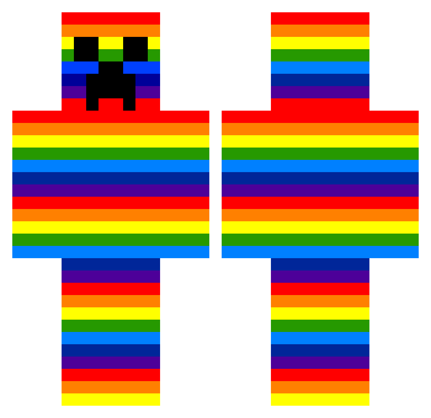 Nuts_on_fire_911 Minecraft skin, front and back view