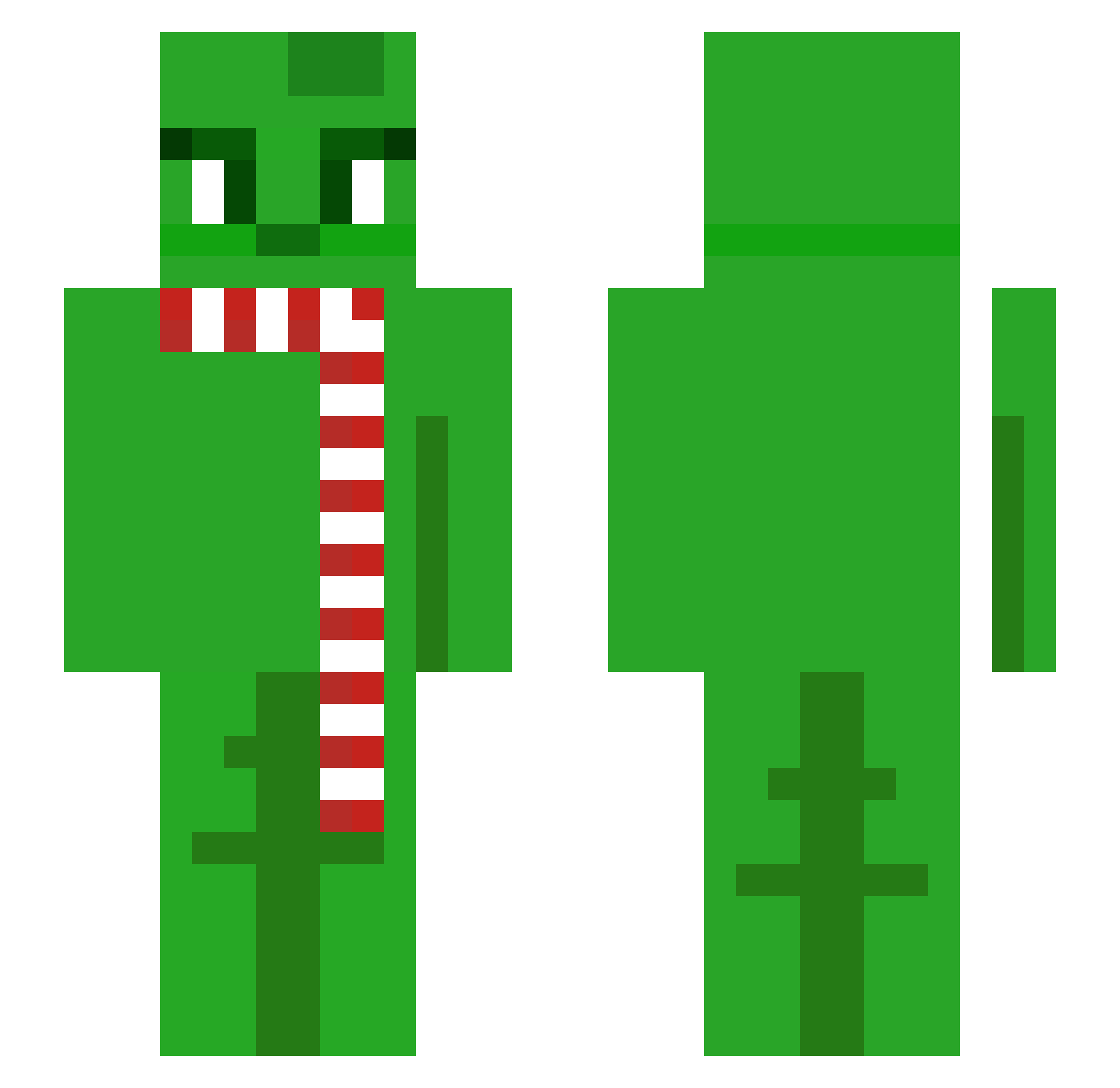 kloofman Minecraft skin, front and back view