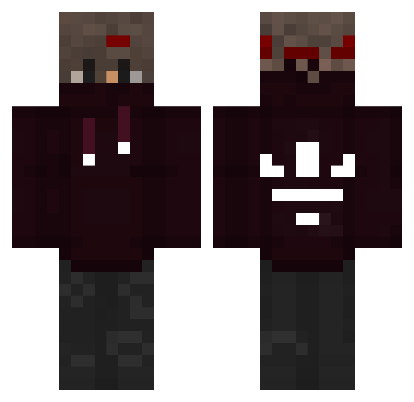 ImaTrunks5 Minecraft skin, front and back view