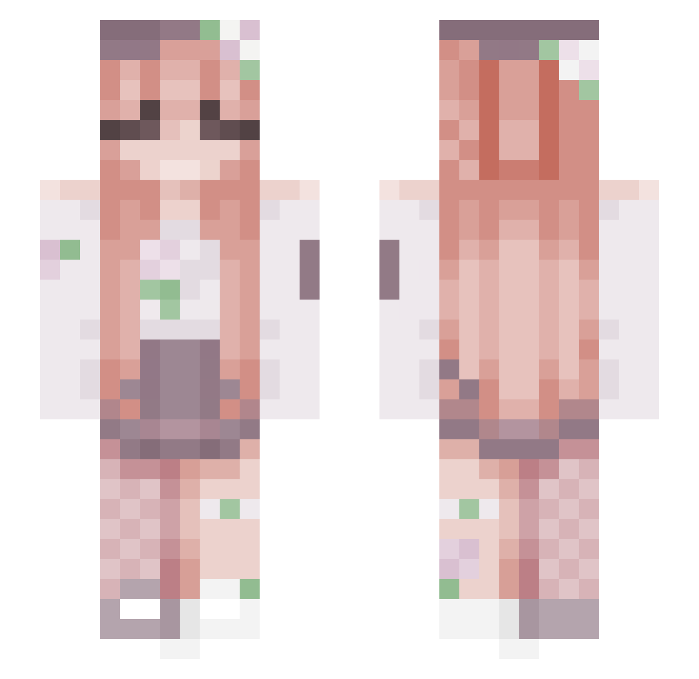 DeepBlueShark656 Minecraft skin, front and back view