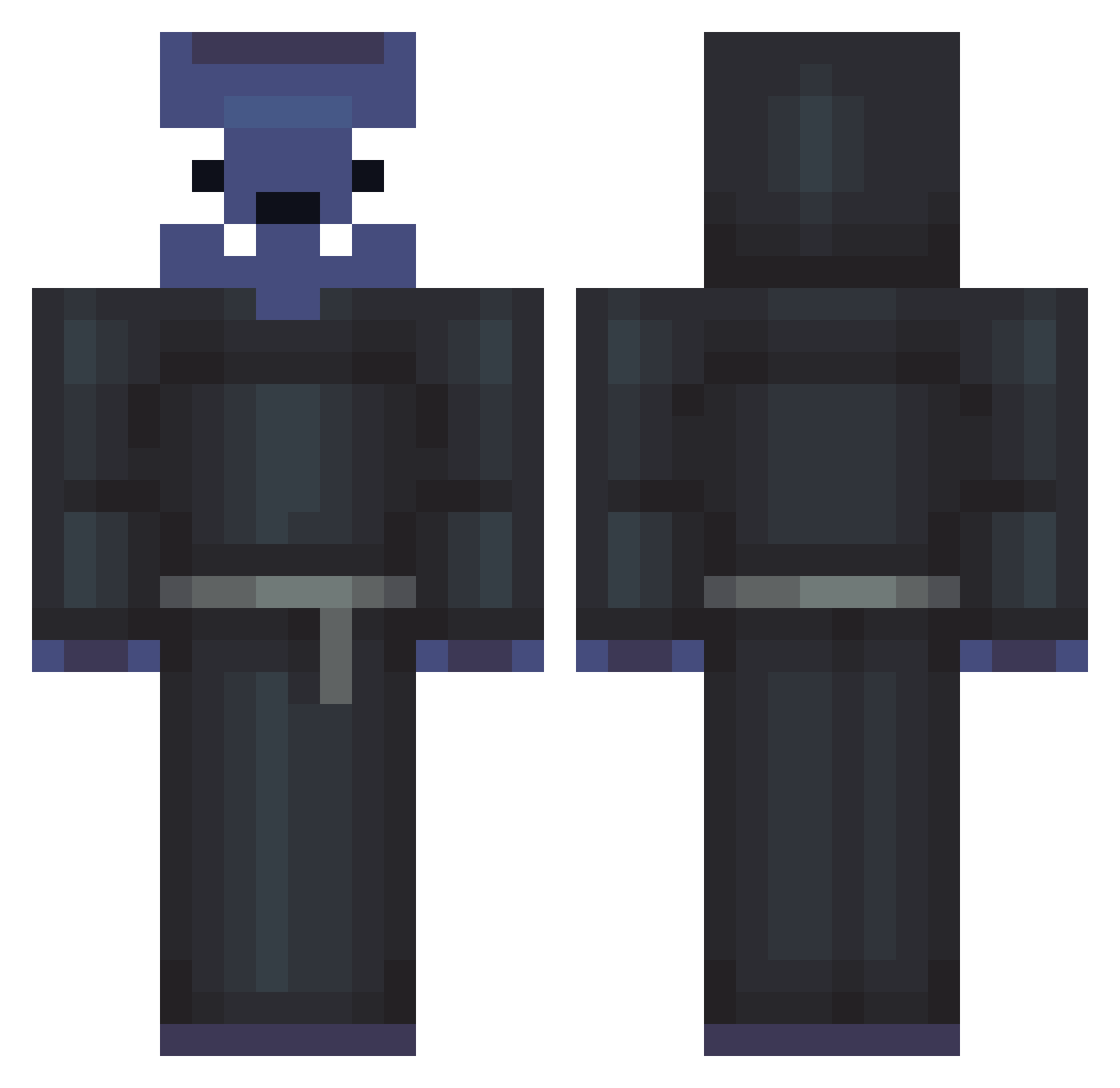 _roffle Minecraft skin, front and back view