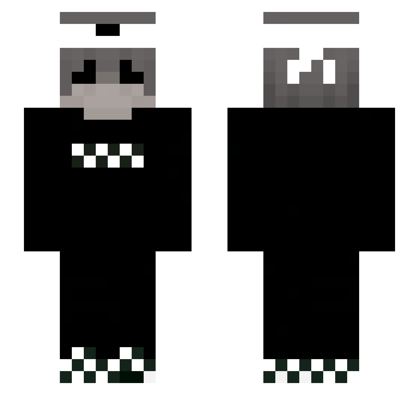 TheDeanMC Minecraft skin, front and back view