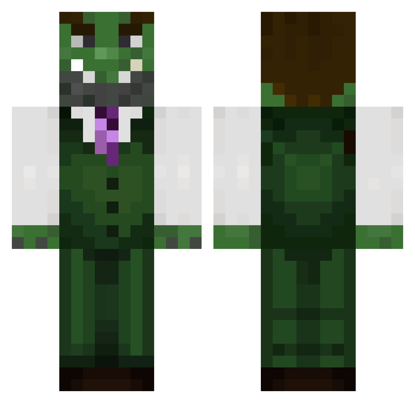 green_goobernaut Minecraft skin, front and back view