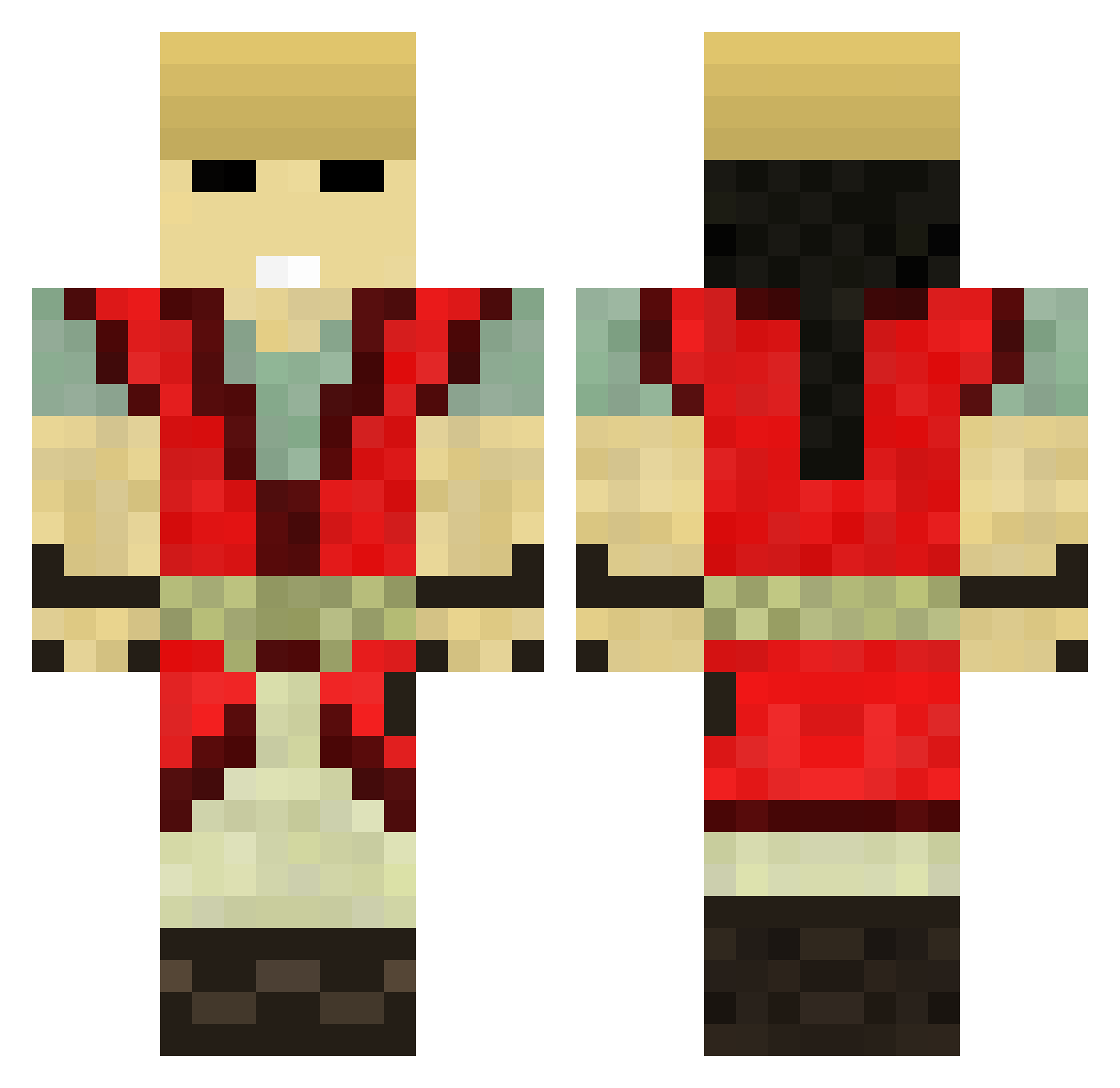 Welkin25 Minecraft skin, front and back view