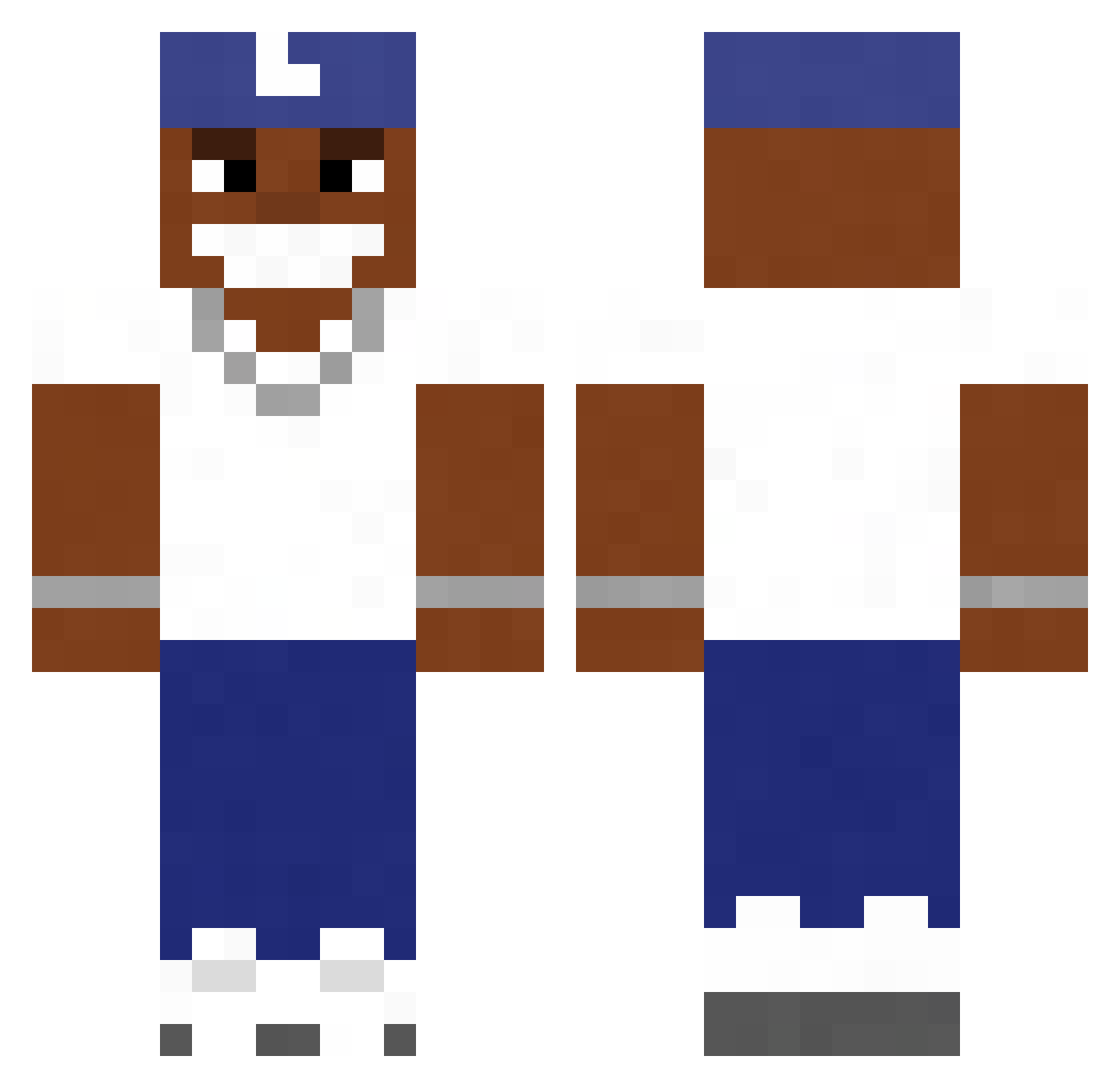 RealDaBaby1 Minecraft skin, front and back view