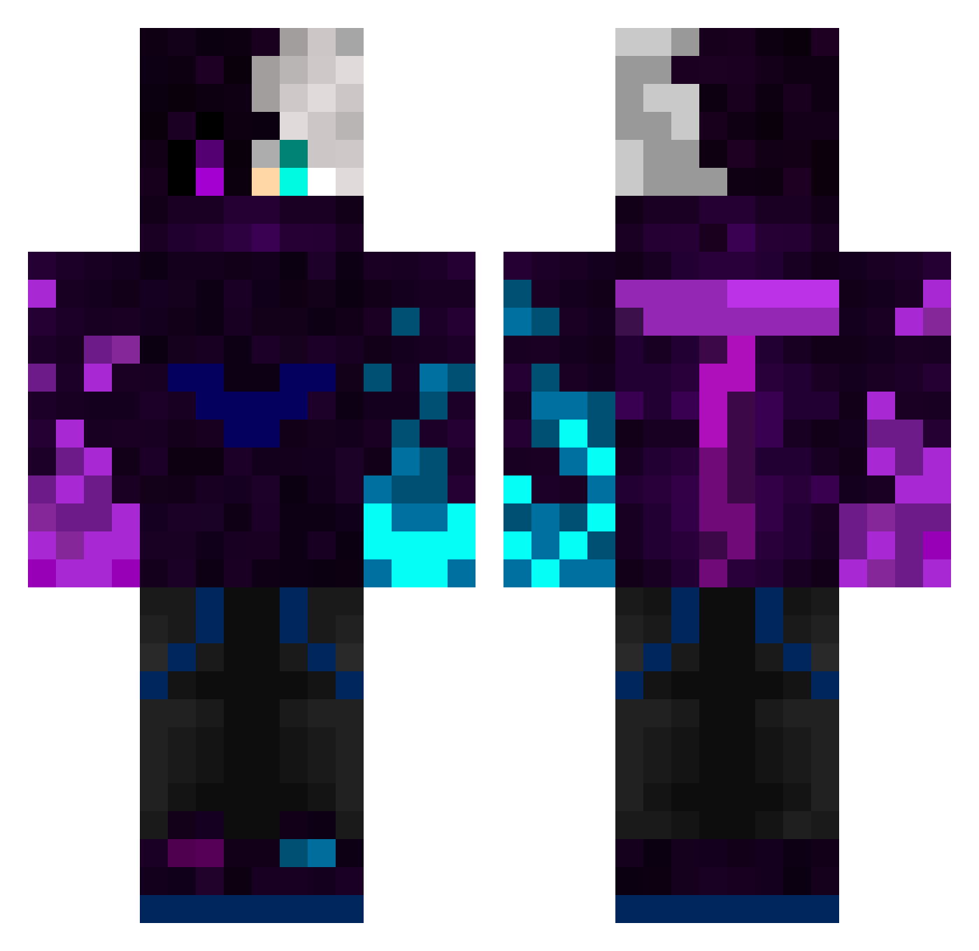nagisaok Minecraft skin, front and back view