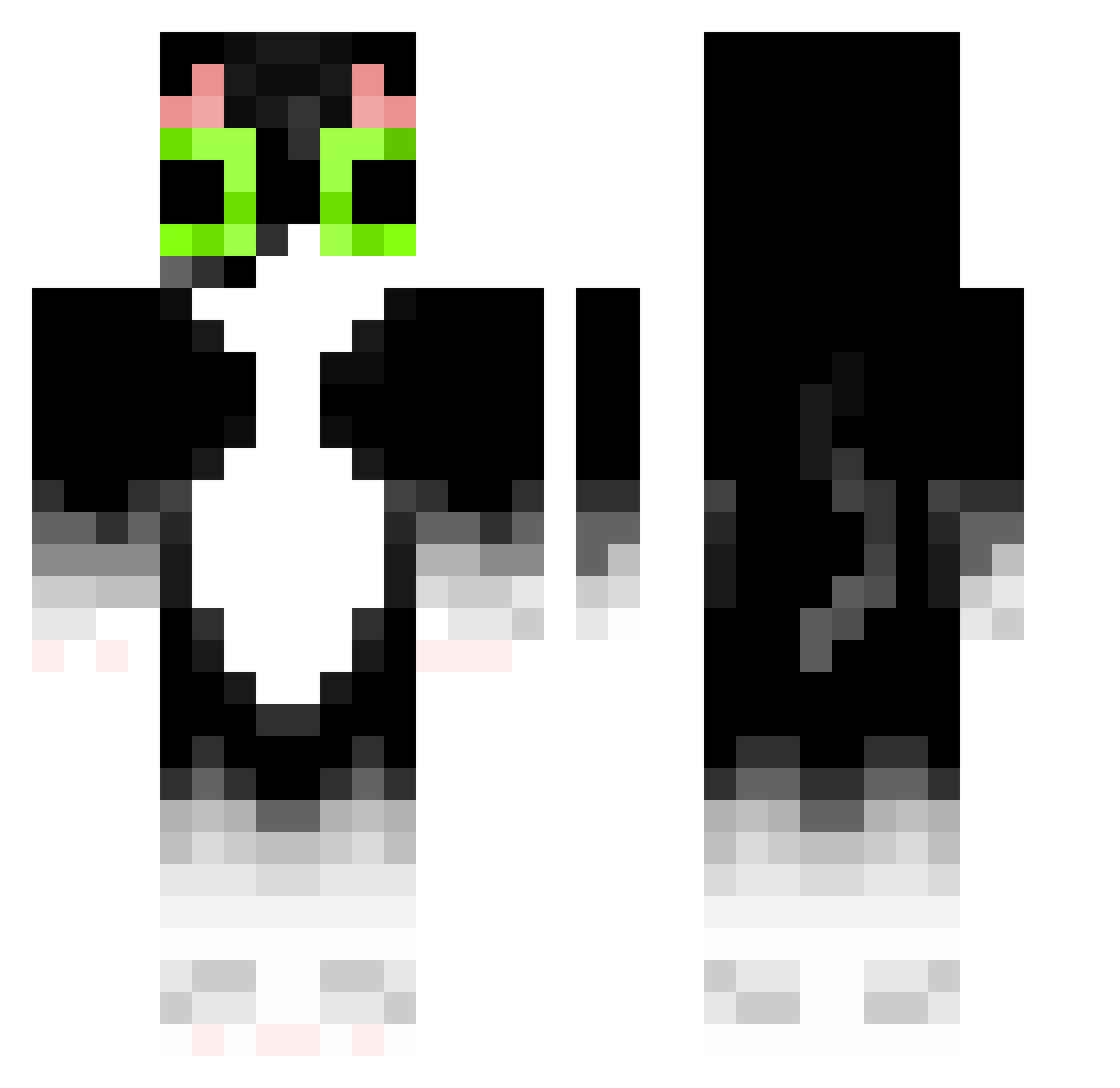 imMalka Minecraft skin, front and back view