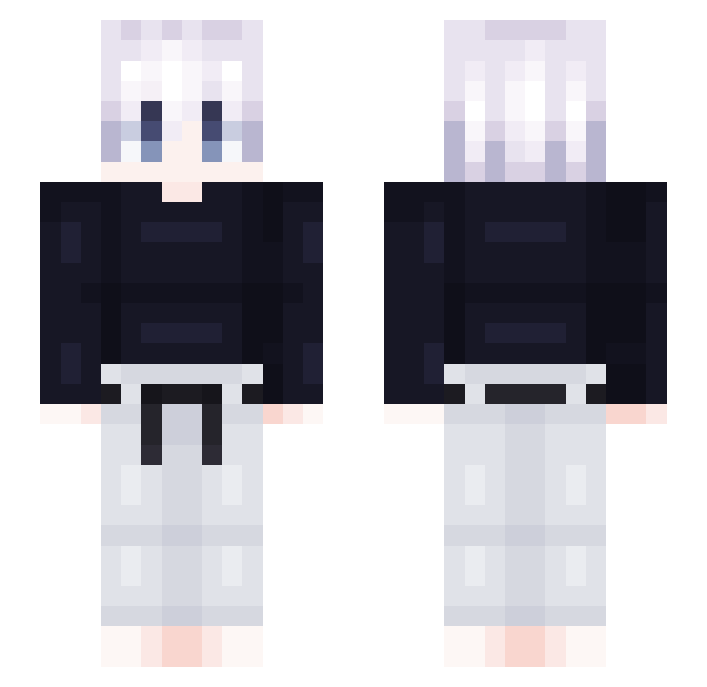 jsluke Minecraft skin, front and back view