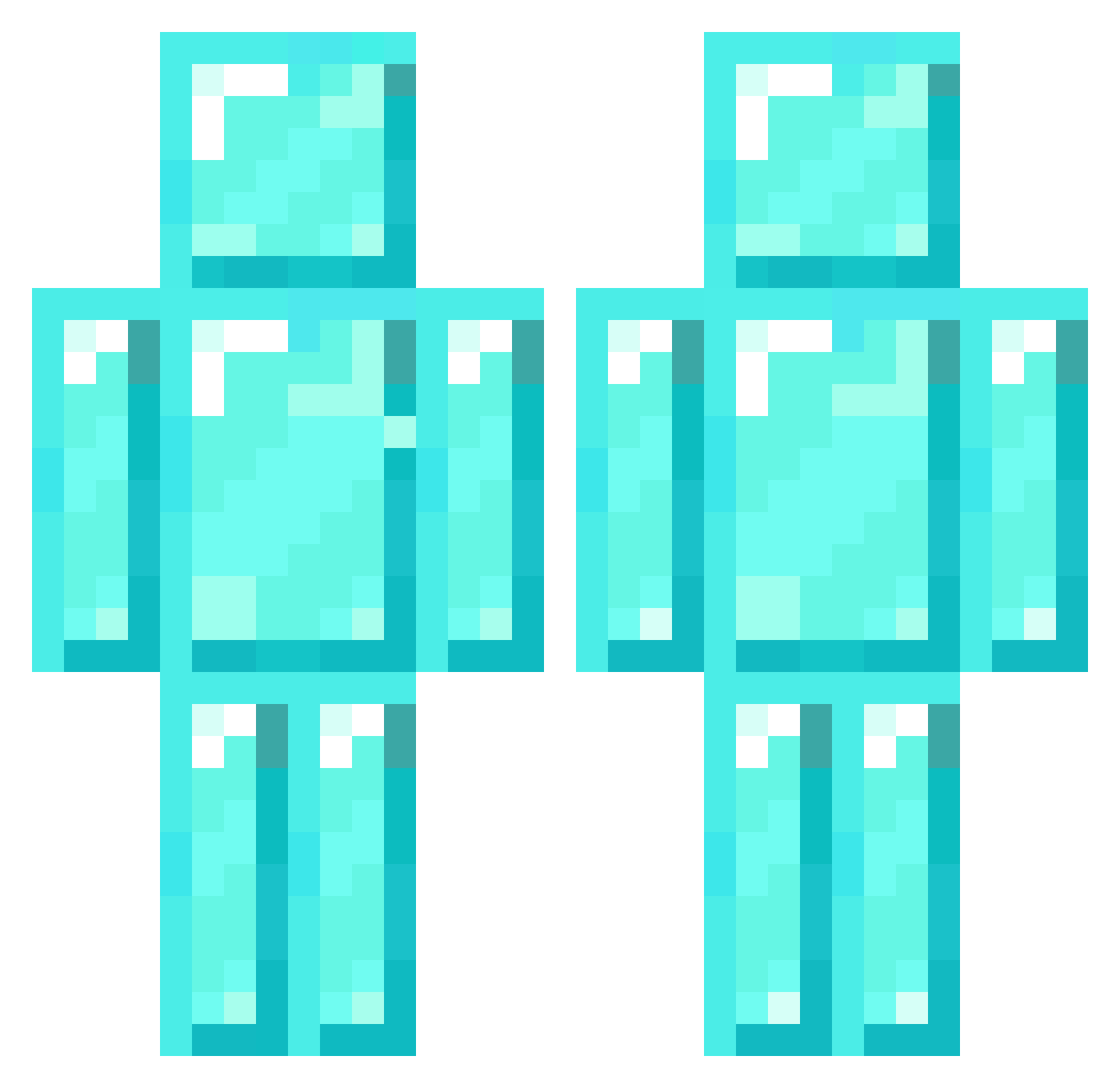 FlirtyFinnesse Minecraft skin, front and back view