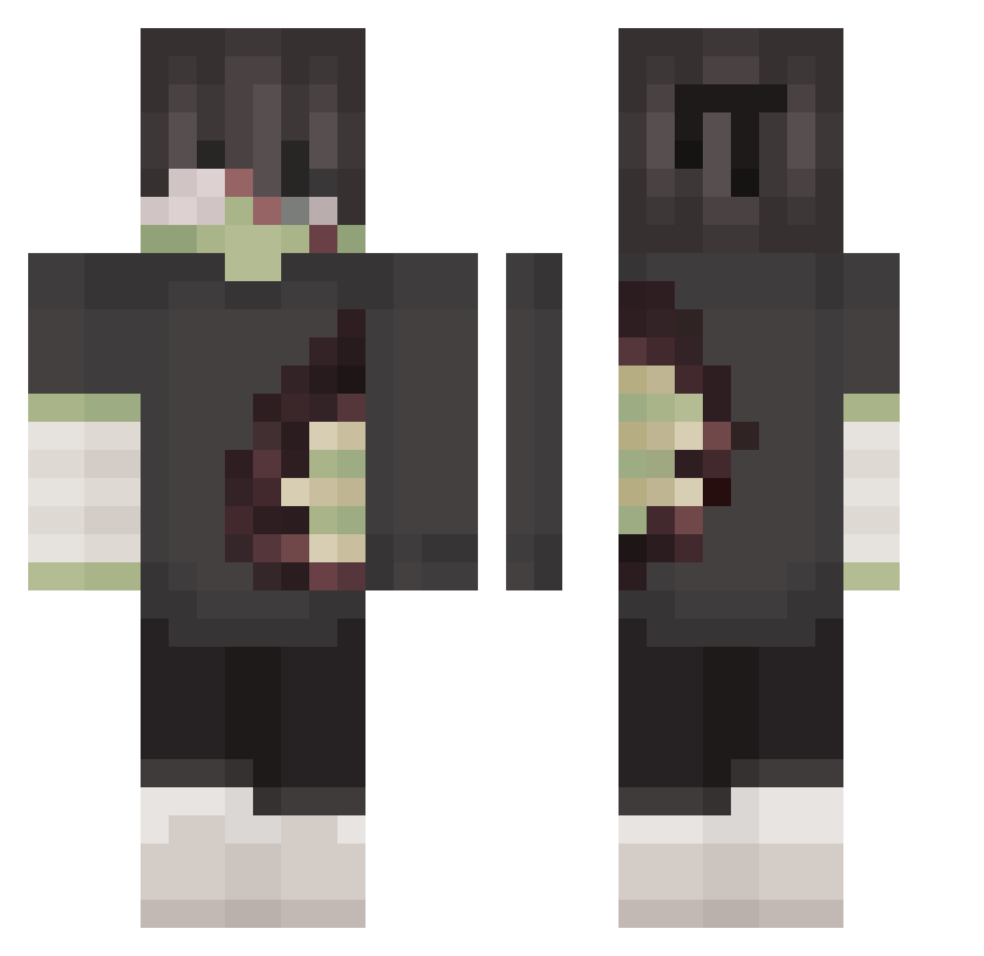 LucaMk4 Minecraft skin, front and back view