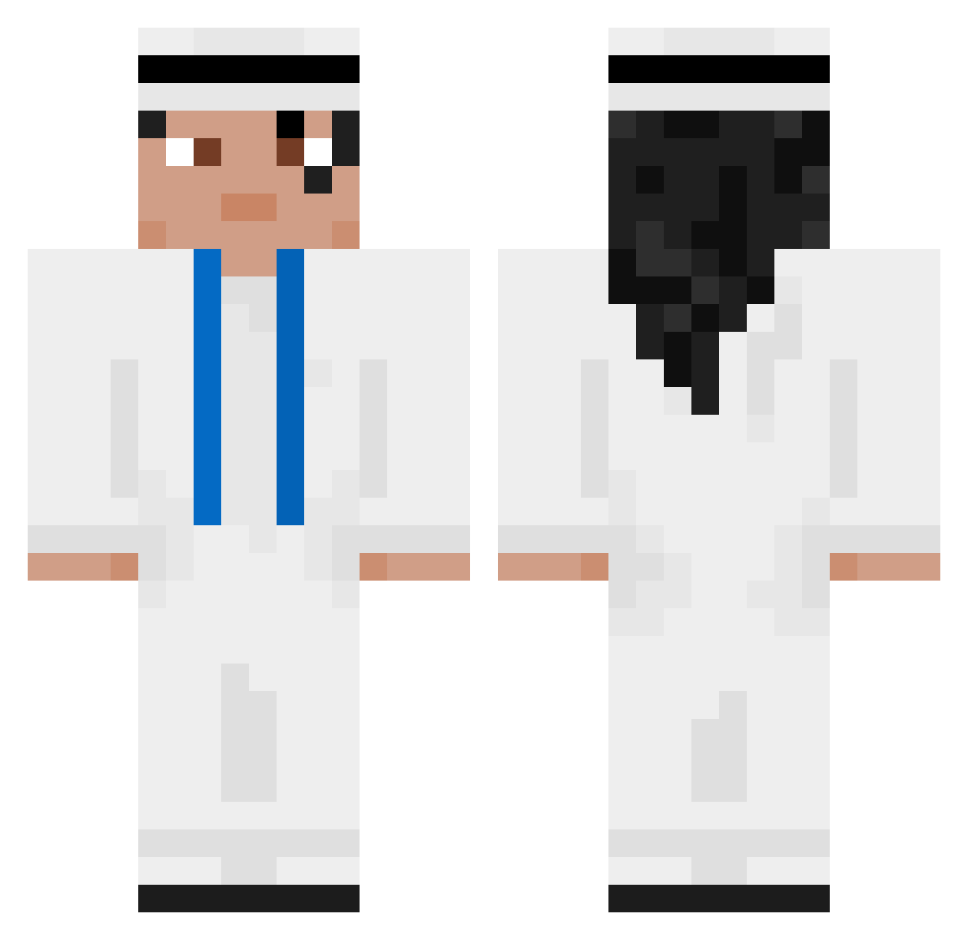 michalsas Minecraft skin, front and back view