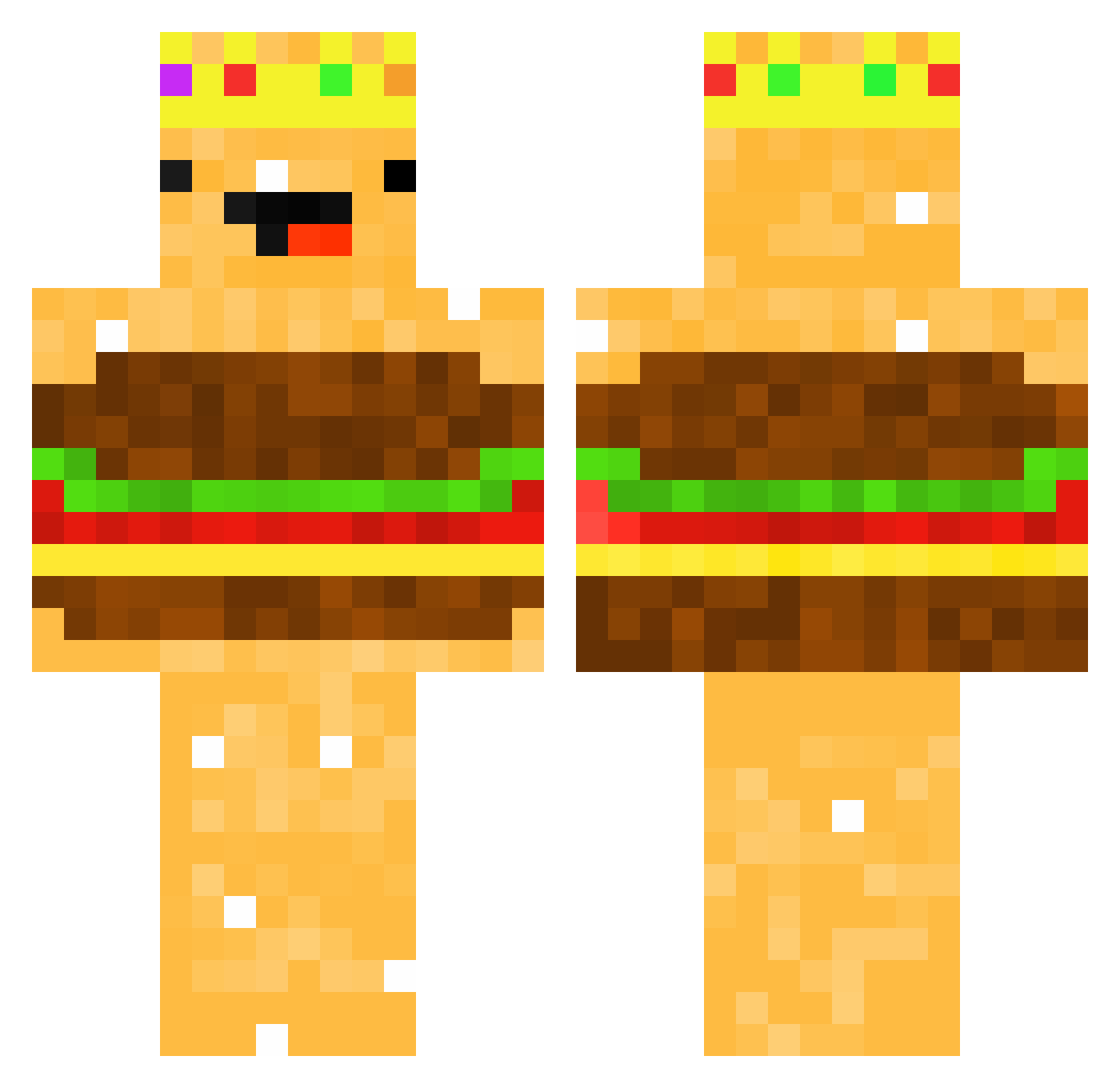 000_BasTiaN_000 Minecraft skin, front and back view