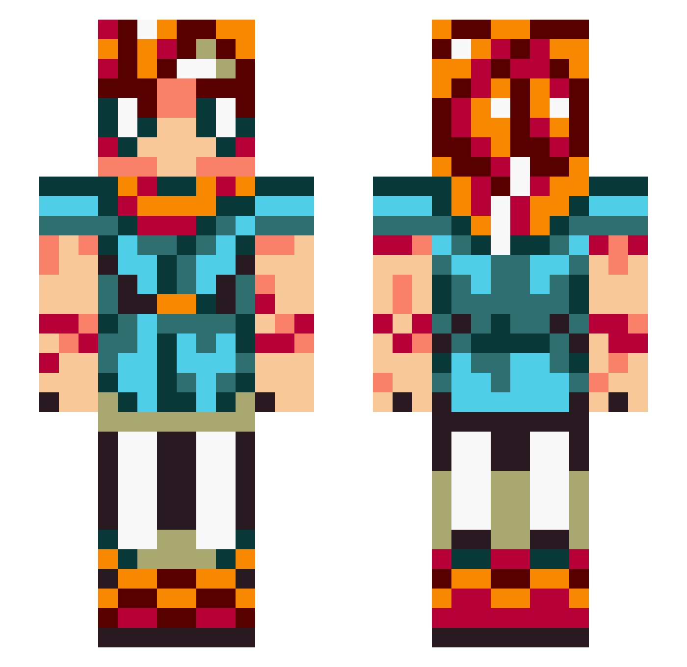 ShadyTerror Minecraft skin, front and back view
