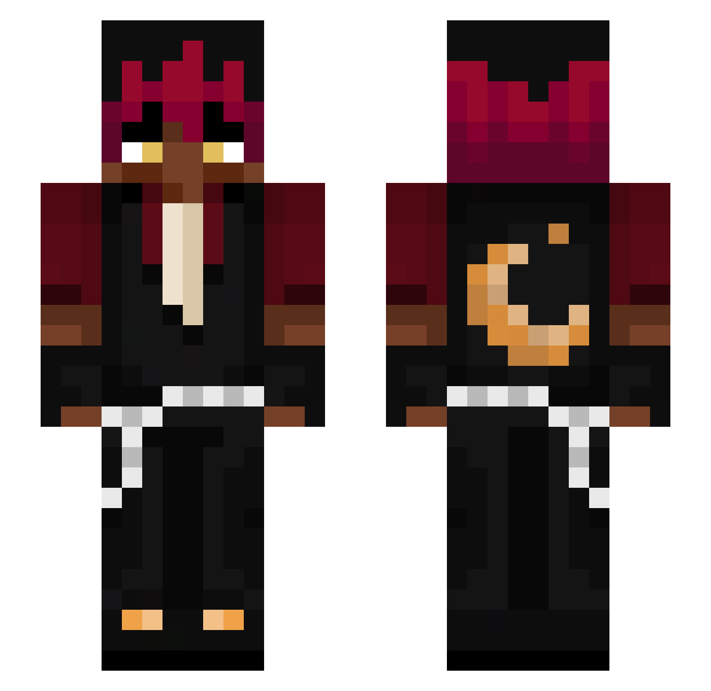GaspyBagelz Minecraft skin, front and back view