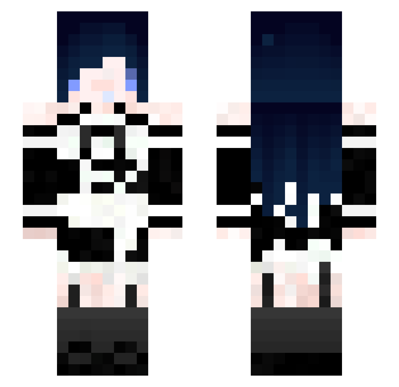 Sy_You Minecraft skin, front and back view