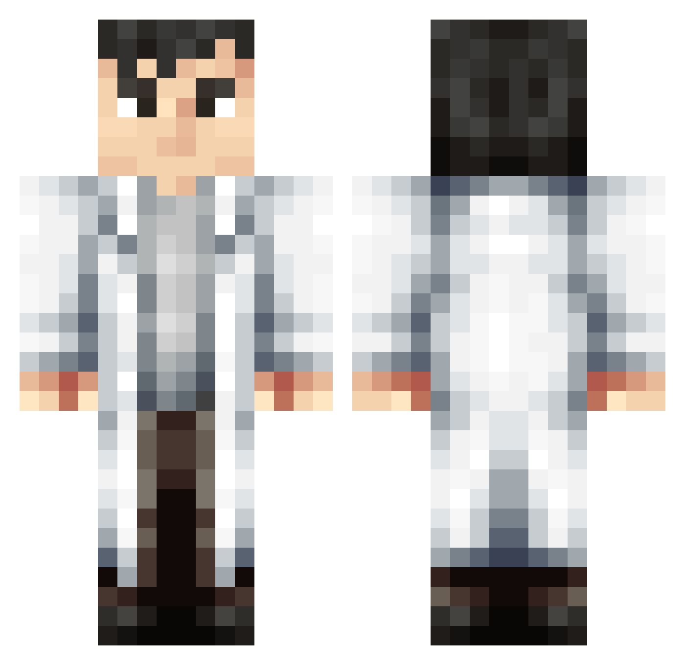 WillK707 Minecraft skin, front and back view